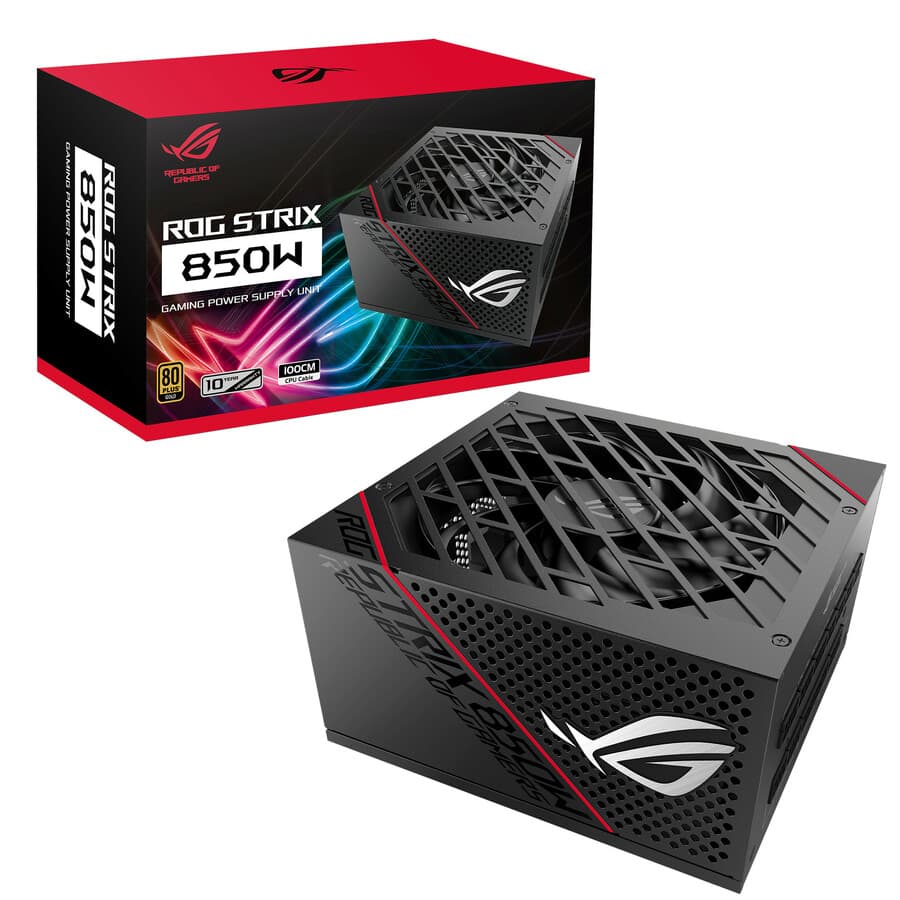 ASUS ROG Strix 850 W Gold internal PSU with ROG heatsinks and Axial-tech fan design