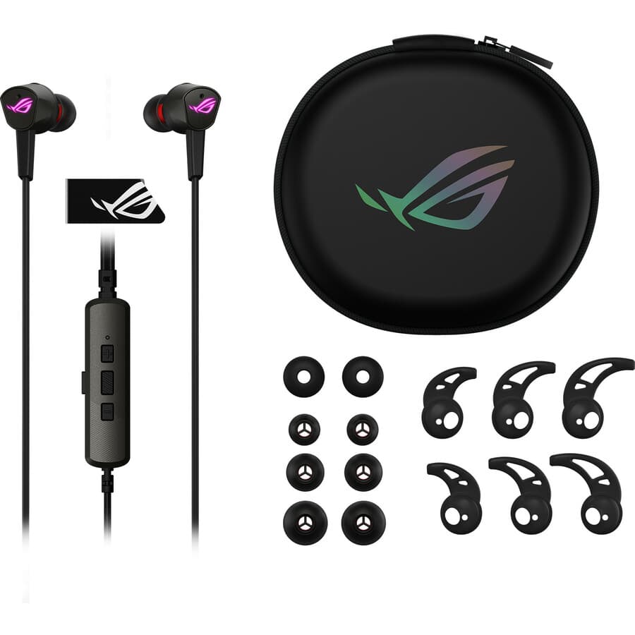 ASUS ROG Cetra II in-ear wired USB-C headset with ANC and Aura Sync RGB lighting