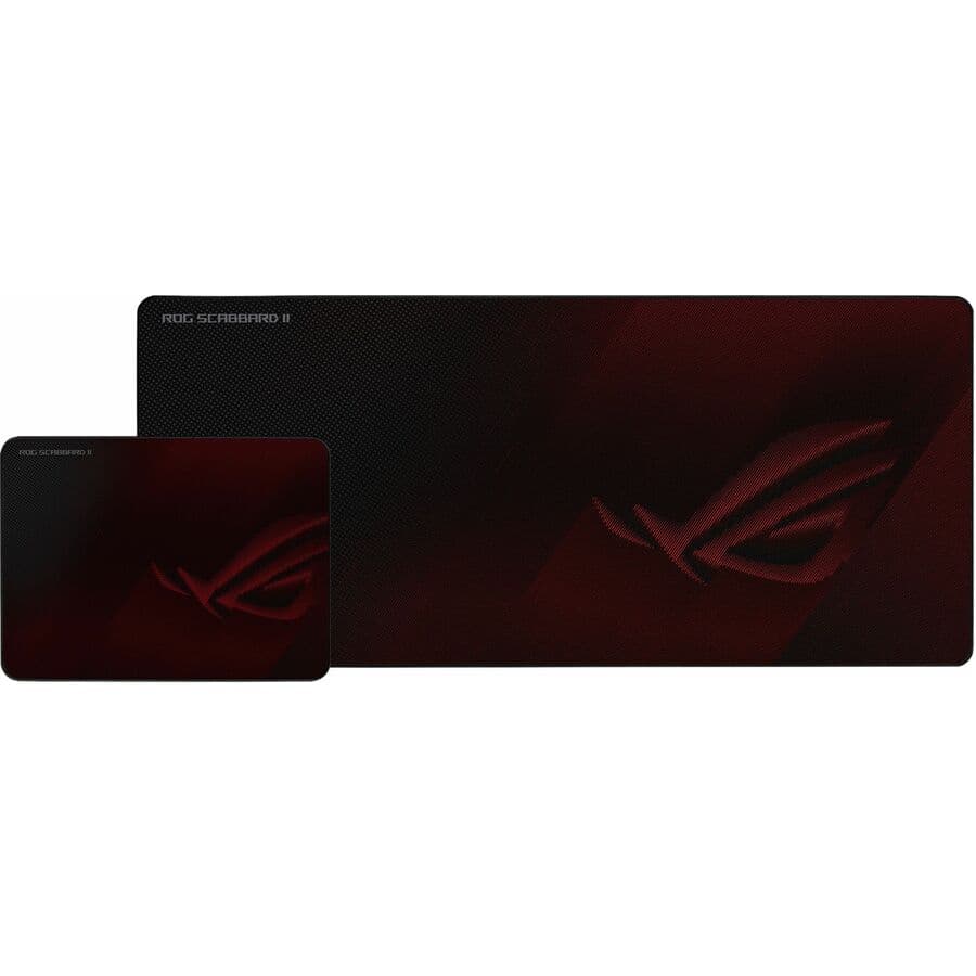 ASUS ROG Scabbard II medium mouse pad with black nano-coated surface and stitched edges