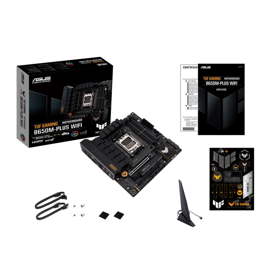 ASUS TUF GAMING B650M-PLUS WIFI micro-ATX AM5 motherboard with Wi-Fi