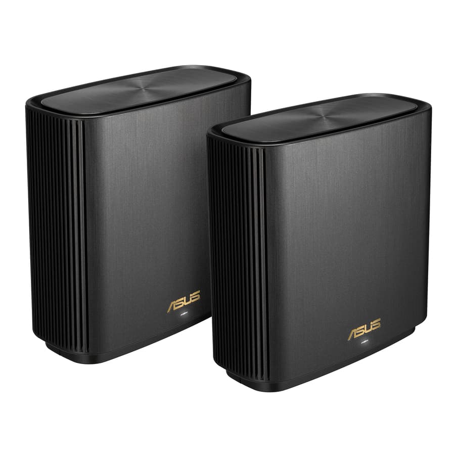 ASUS ZenWiFi XT9 2-pack charcoal mesh Wi-Fi 6 system for whole-home coverage