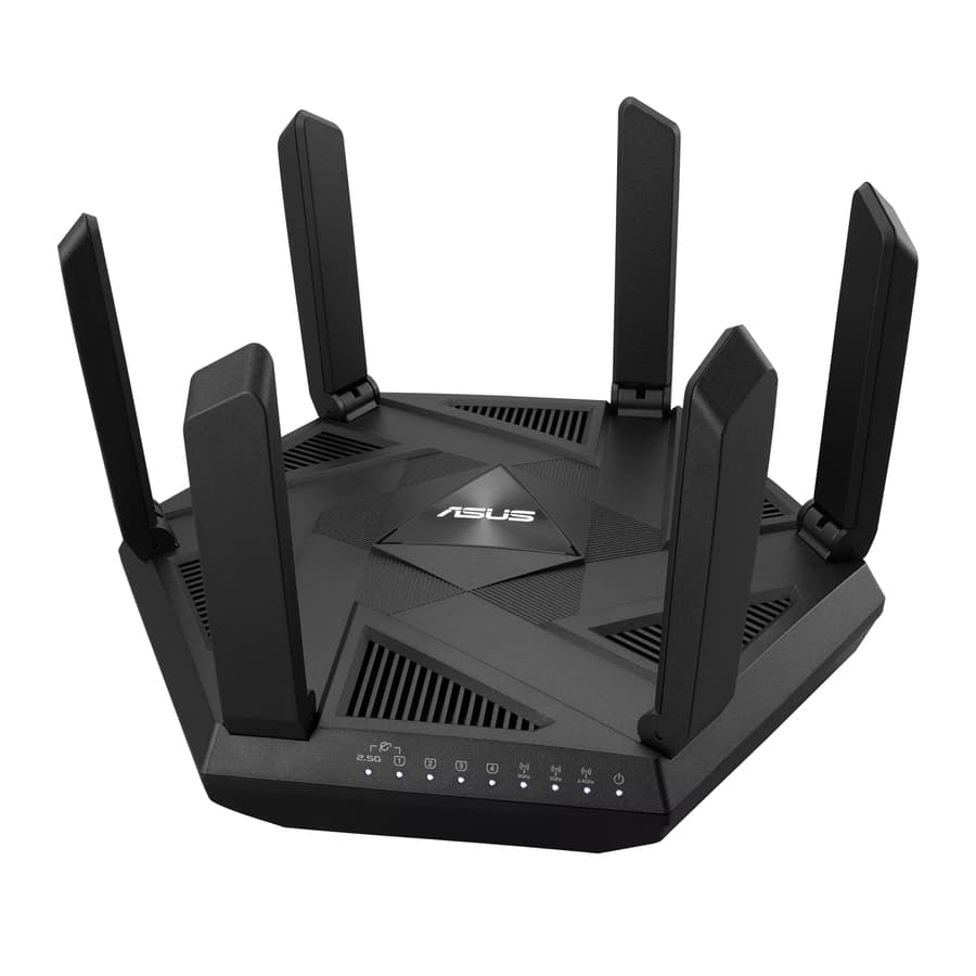 ASUS RT-AXE7800 tri-band Wi-Fi 6E router with 2.5G port and AiMesh support