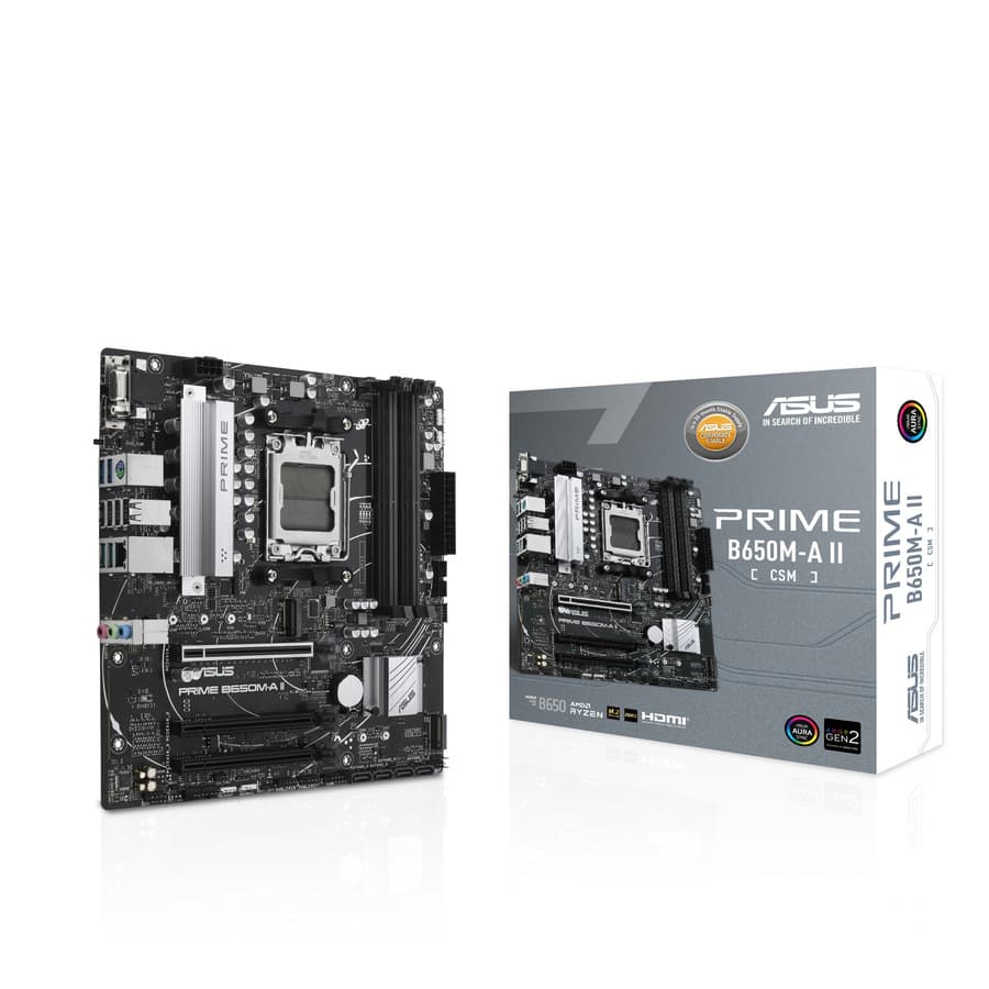 ASUS PRIME B650M-A II-CSM Micro ATX AM5 motherboard for compact business PCs