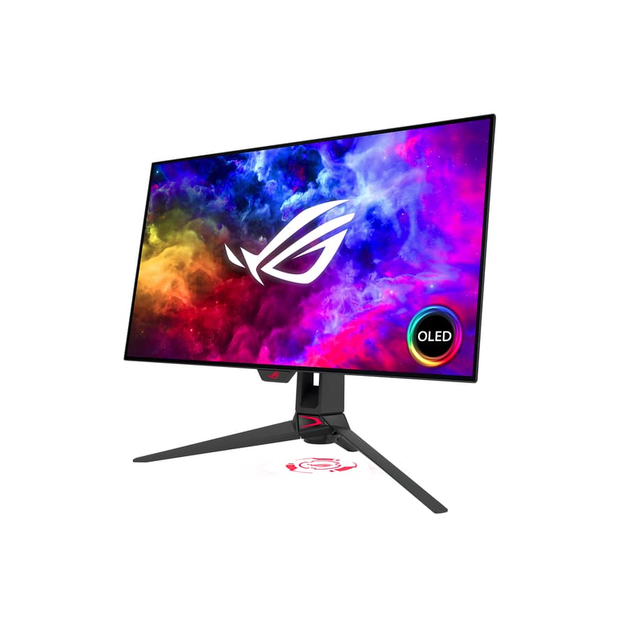ASUS ROG Swift PG27AQDM 27-inch OLED gaming monitor with QHD resolution and anti-glare coating
