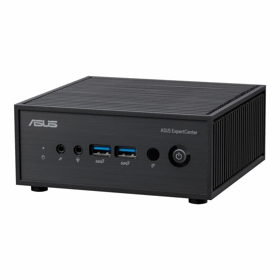 ASUS ExpertCenter PN42 fanless mini PC with Intel N100, dual LAN, and VESA mount support