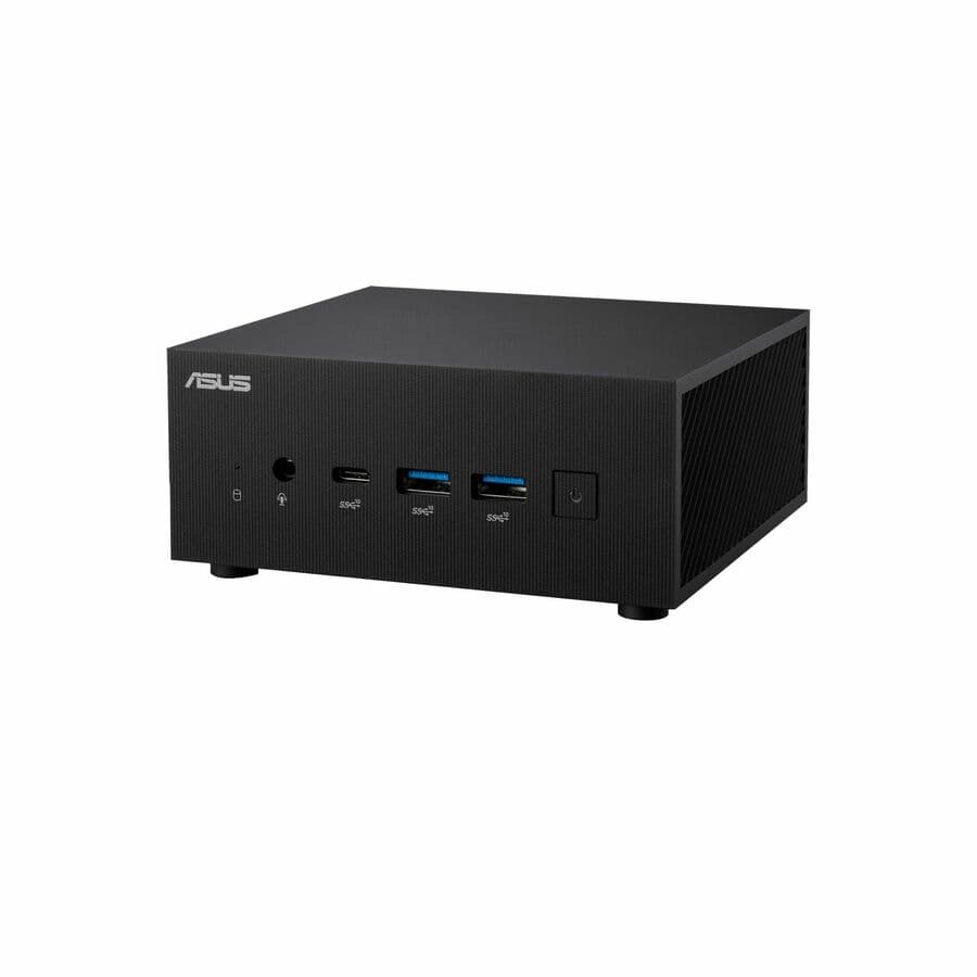 ASUS PN64 mini PC with 13th Gen Intel Core, Intel Iris Xe Graphics, and compact black chassis