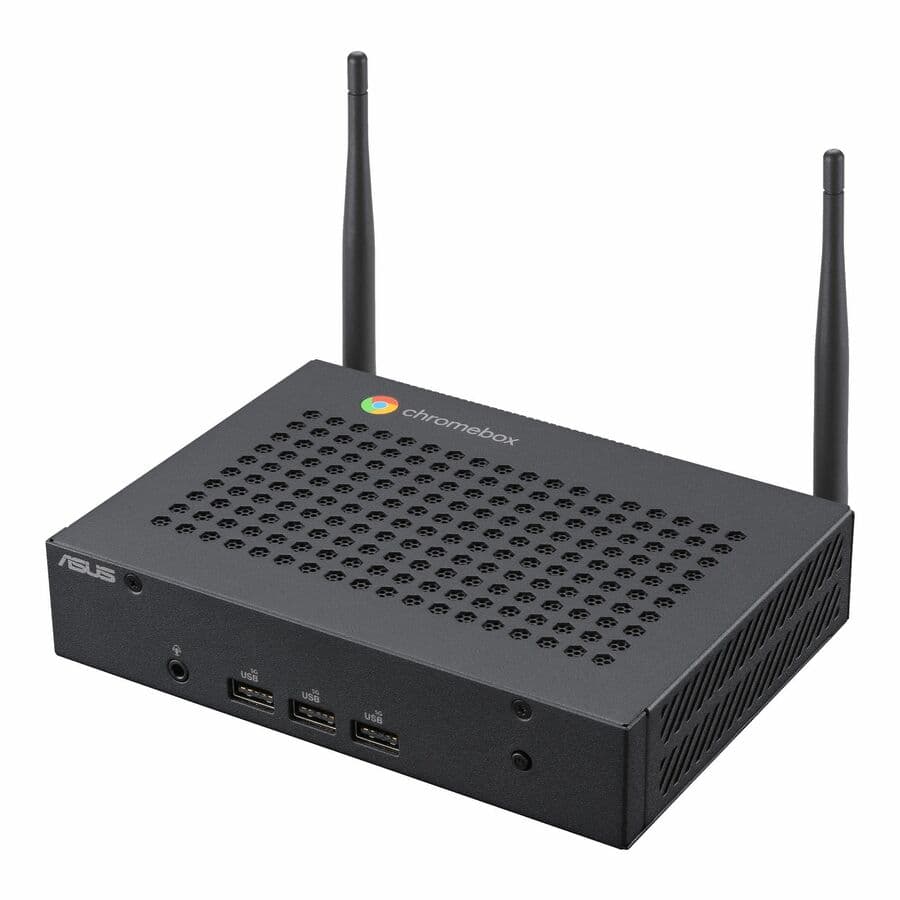 ASUS Fanless Chromebox CF40 mini PC with Intel Celeron N4500, 8 GB memory, and 64 GB SSD