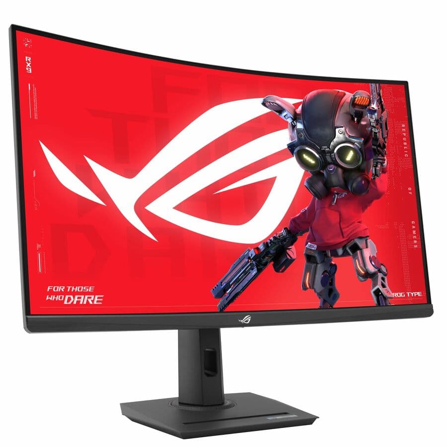 ASUS ROG Strix XG32WCS 32-inch curved QHD gaming monitor with USB-C and height-adjustable stand