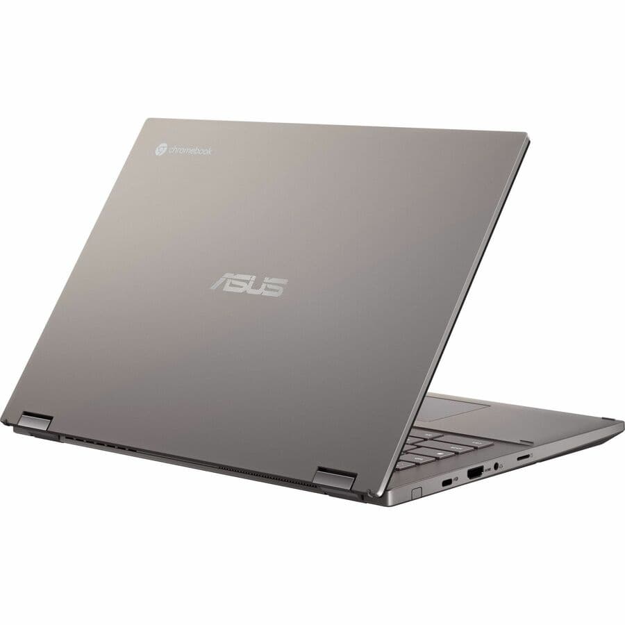 ASUS Chromebook Flip 14-inch convertible with WUXGA touchscreen, Core i3-1215U, and grey enterprise design