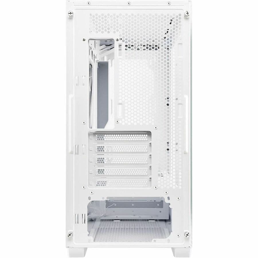 ASUS A21 White Micro-ATX case with mesh front panel and support for 380 mm GPU and 360 mm cooler