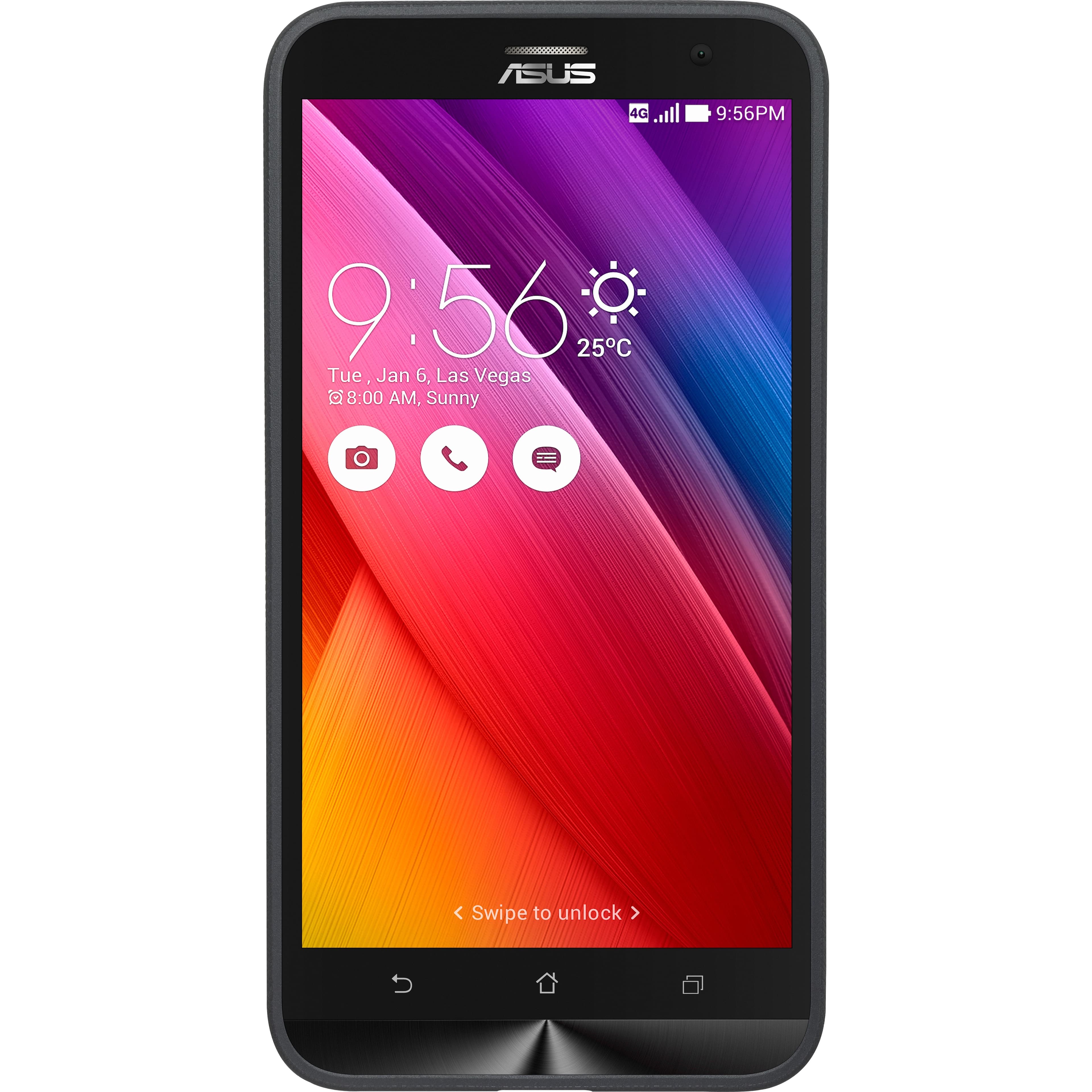 ASUS ZenFone 2 black bumper case with slim TPU construction
