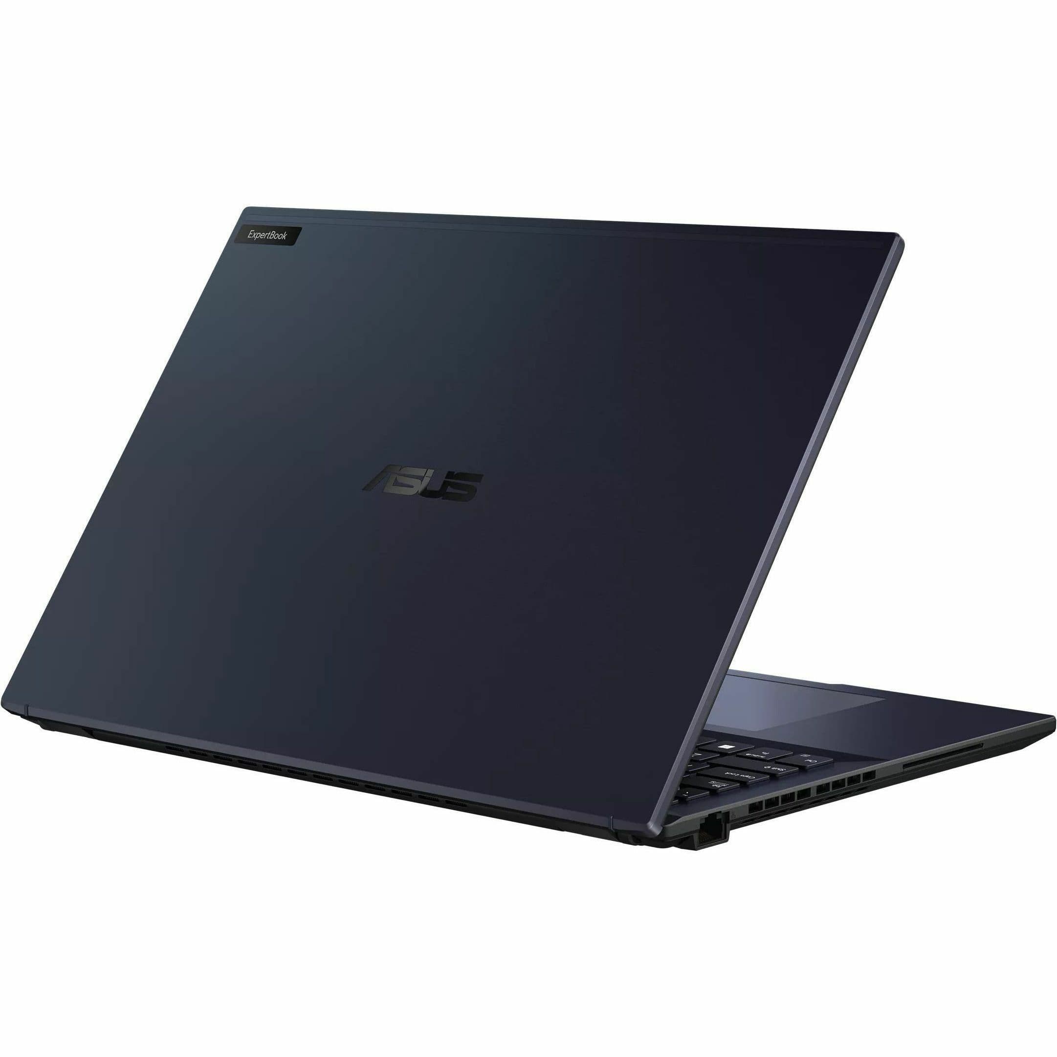 ASUS ExpertBook 14-inch business laptop with WUXGA display, black chassis, and Windows 11 Pro