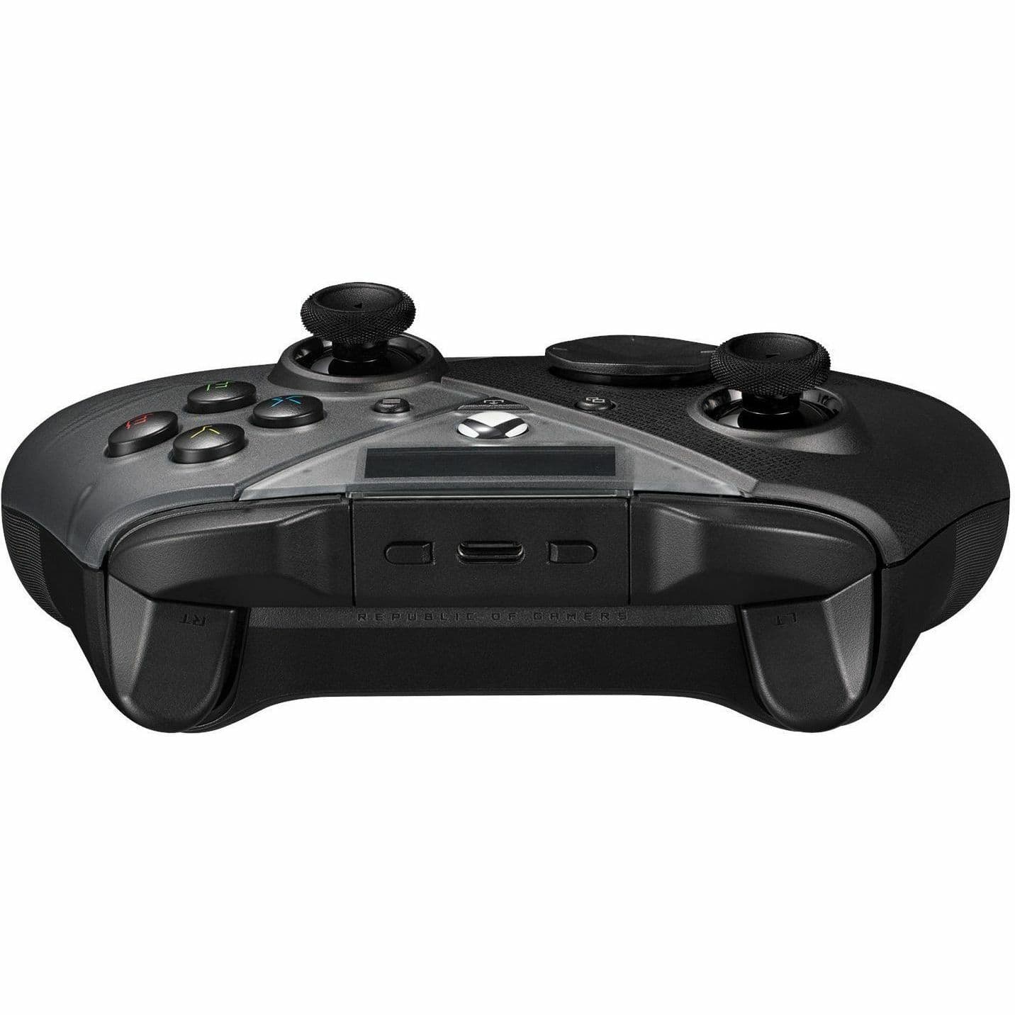 ASUS ROG Raikiri Pro black game controller with wired, wireless, and Bluetooth connectivity