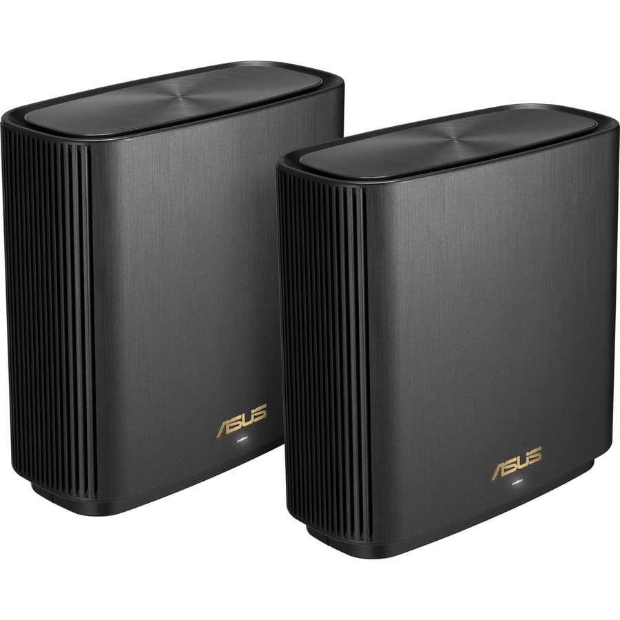 ASUS ZenWiFi AX 2-pack charcoal mesh Wi-Fi 6 router system for whole-home coverage