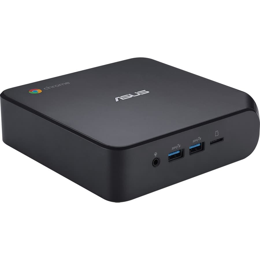 ASUS fanless Chromebox with Intel Celeron 5205U, 4 GB memory, and WiFi 6