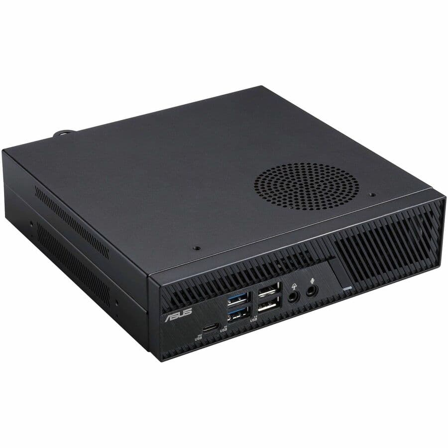 ASUS PB63 mini PC with Intel Core i7-13700, 16 GB DDR5, 512 GB SSD, WiFi 6E, hardware TPM, and VESA mount support
