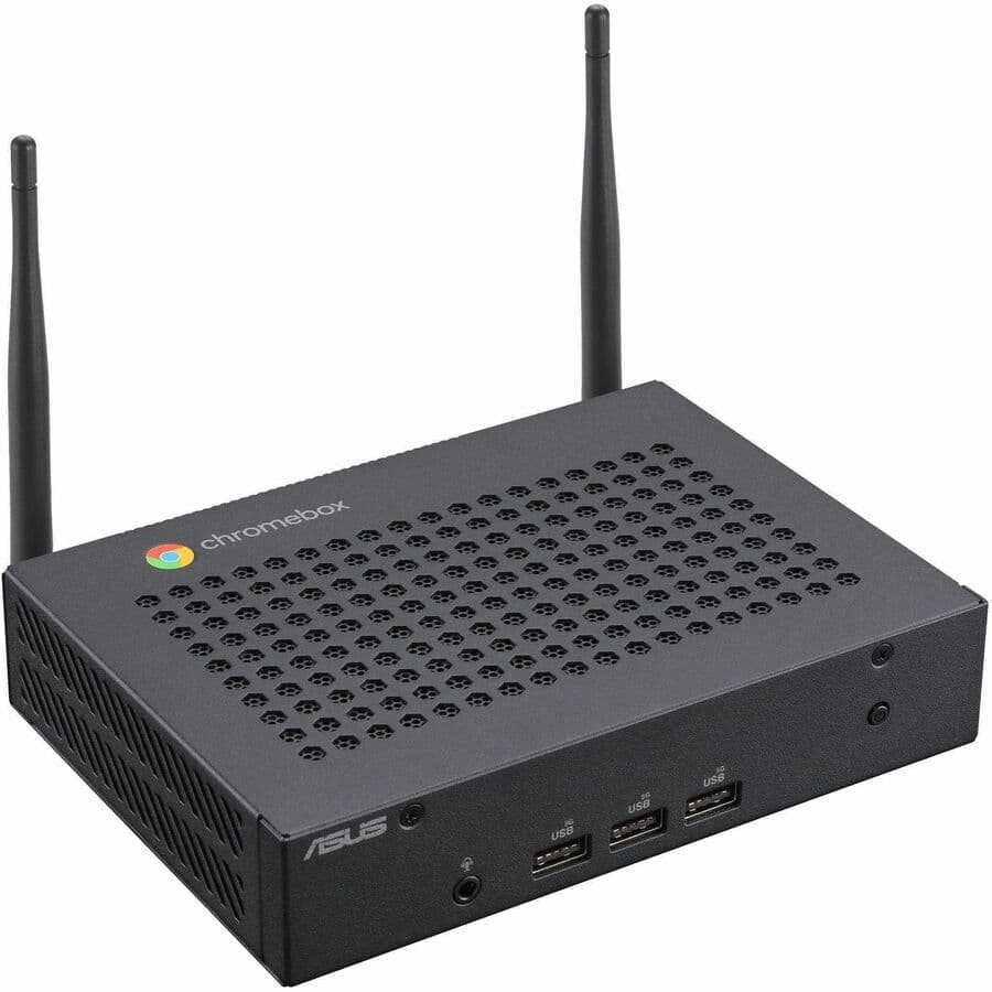 ASUS Fanless Chromebox CF40 mini PC with Intel Celeron N4500, 8 GB memory, and 64 GB SSD