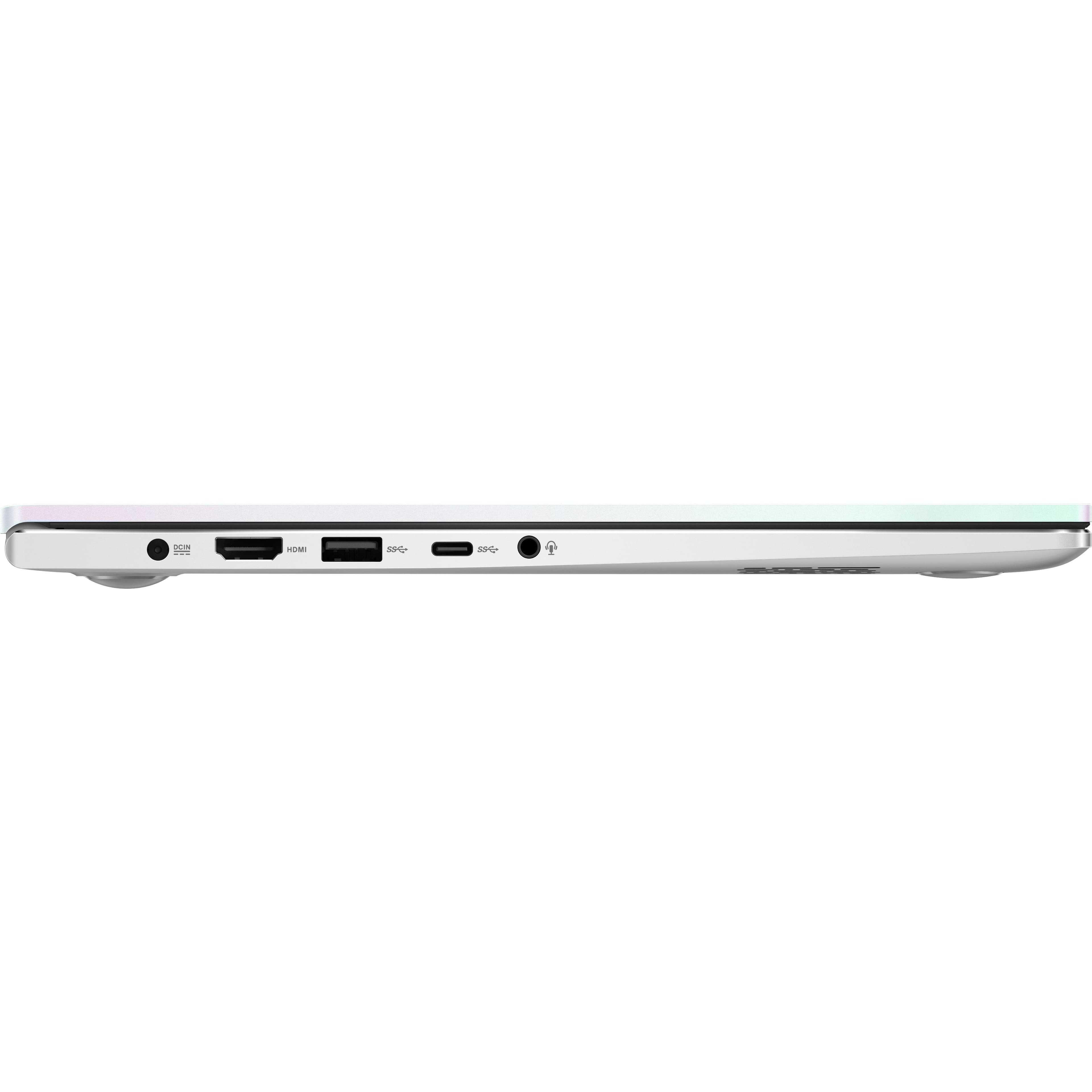 White ASUS VivoBook S S533FA-DS74-WH laptop with 15.6-inch Full HD display and Intel Core i7 processor