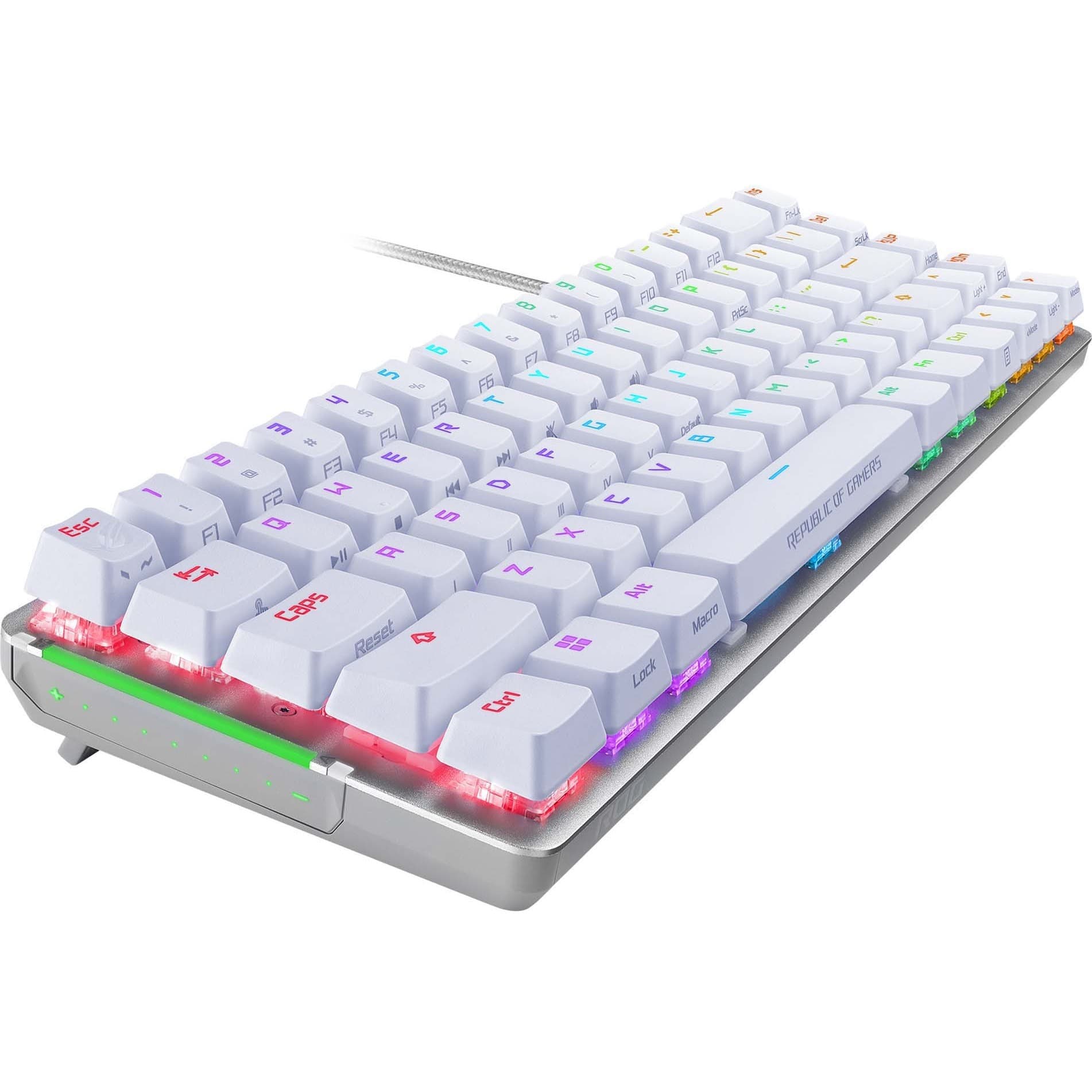 ASUS ROG Falchion Ace NXRD WHT 65% wired RGB mechanical gaming keyboard with white finish