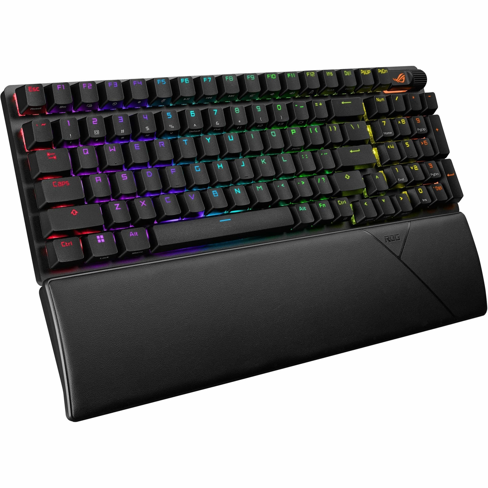 ASUS ROG Strix Scope II 96 Wireless keyboard in black with RGB lighting and compact 96% layout