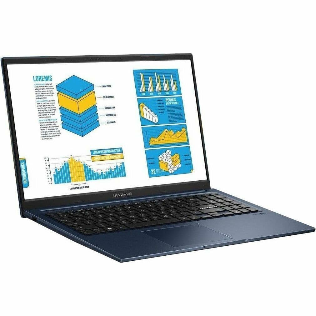 ASUS Vivobook 15.6-inch laptop with Intel Core i7-1355U, 16 GB RAM, 1 TB SSD, and blue finish
