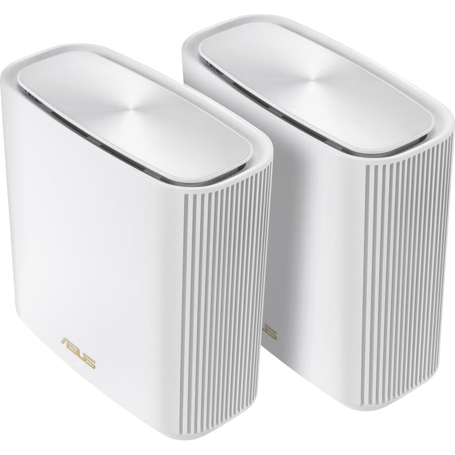 ASUS ZenWiFi XT9 2-pack white mesh Wi-Fi 6 system for whole-home coverage