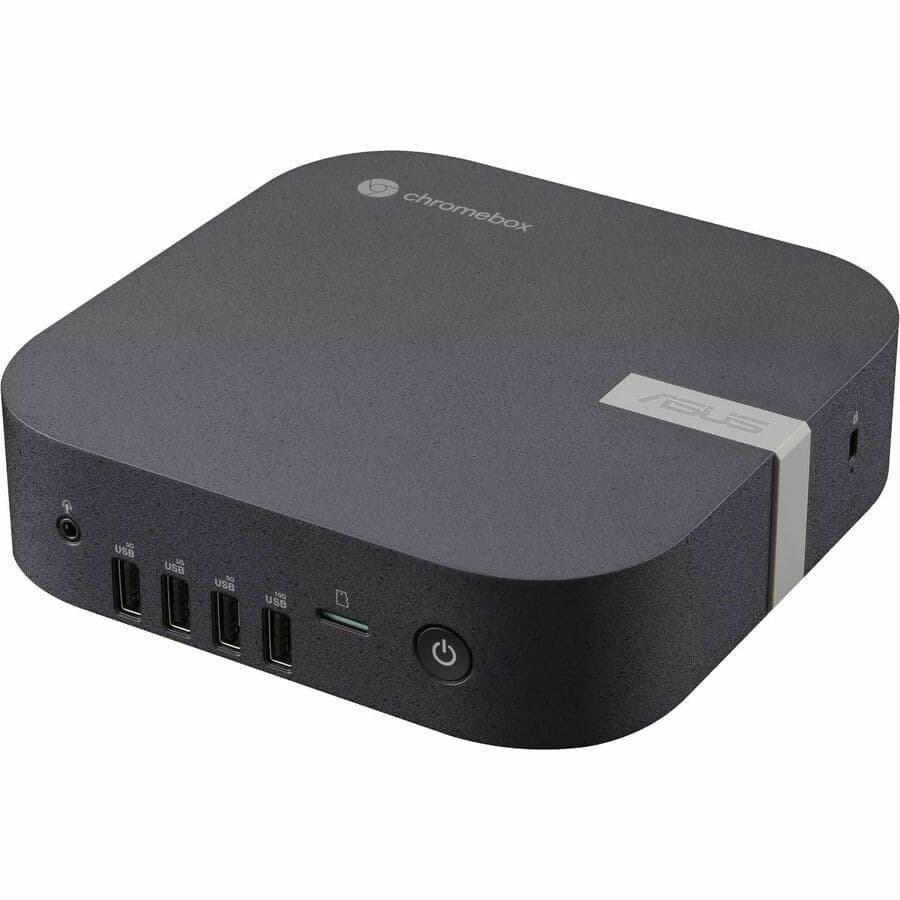 ASUS Chromebox 5A enterprise mini PC with Intel Core i3-1315, 8 GB DDR5 RAM, and 128 GB NVMe SSD