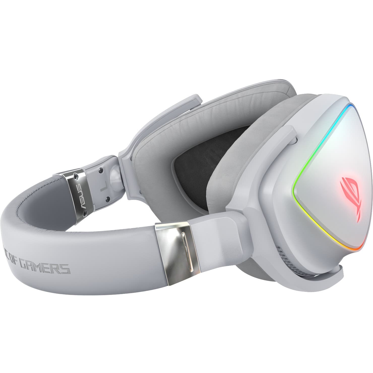 ROG DELTA WHITE EDITION ON EAR WIRED GAMING HEADSET MIC RGB LIGHTING NOISE CANCE view 7