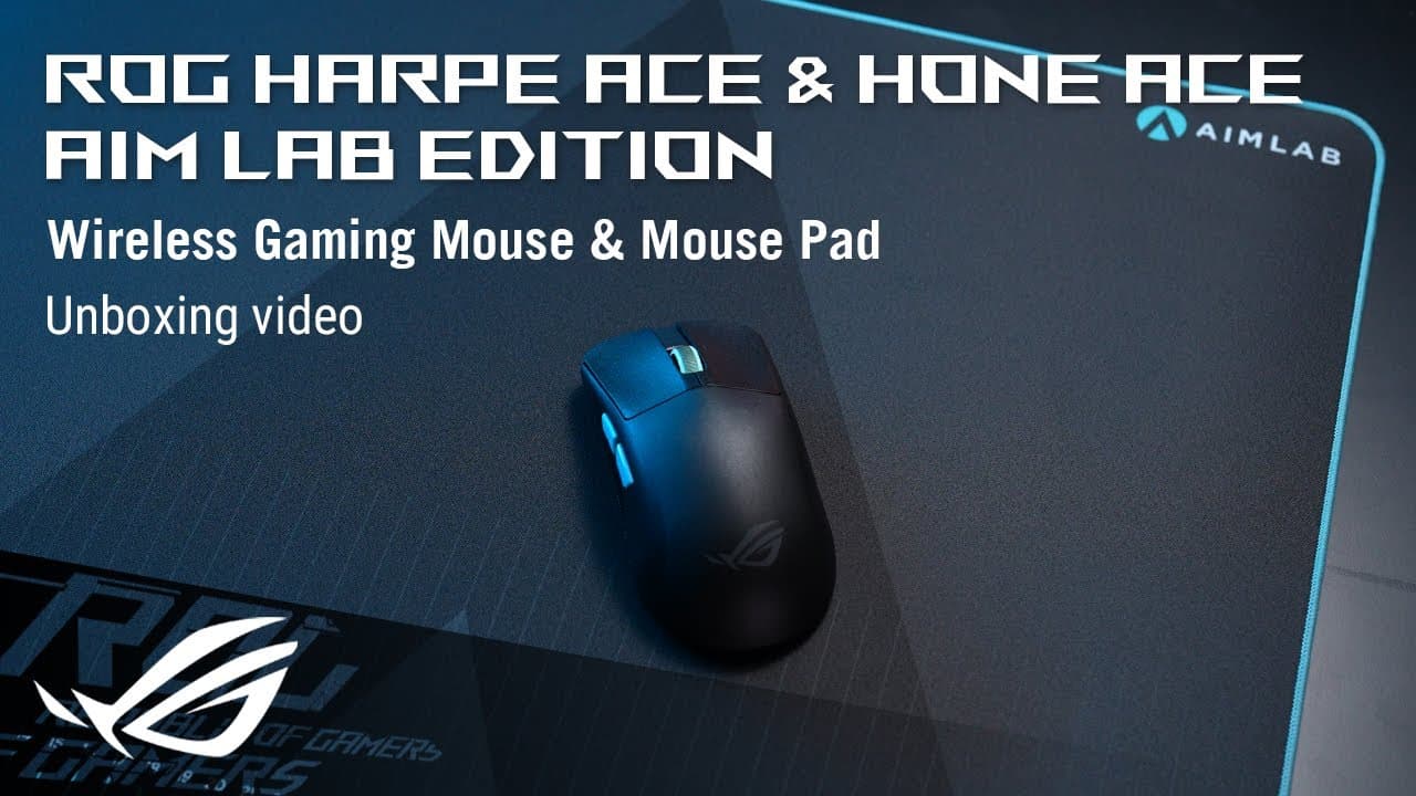 ROG Harpe Ace & ROG Hone Ace Aim Lab Edition Gaming Mouse and Mouse Pad Unboxing Video