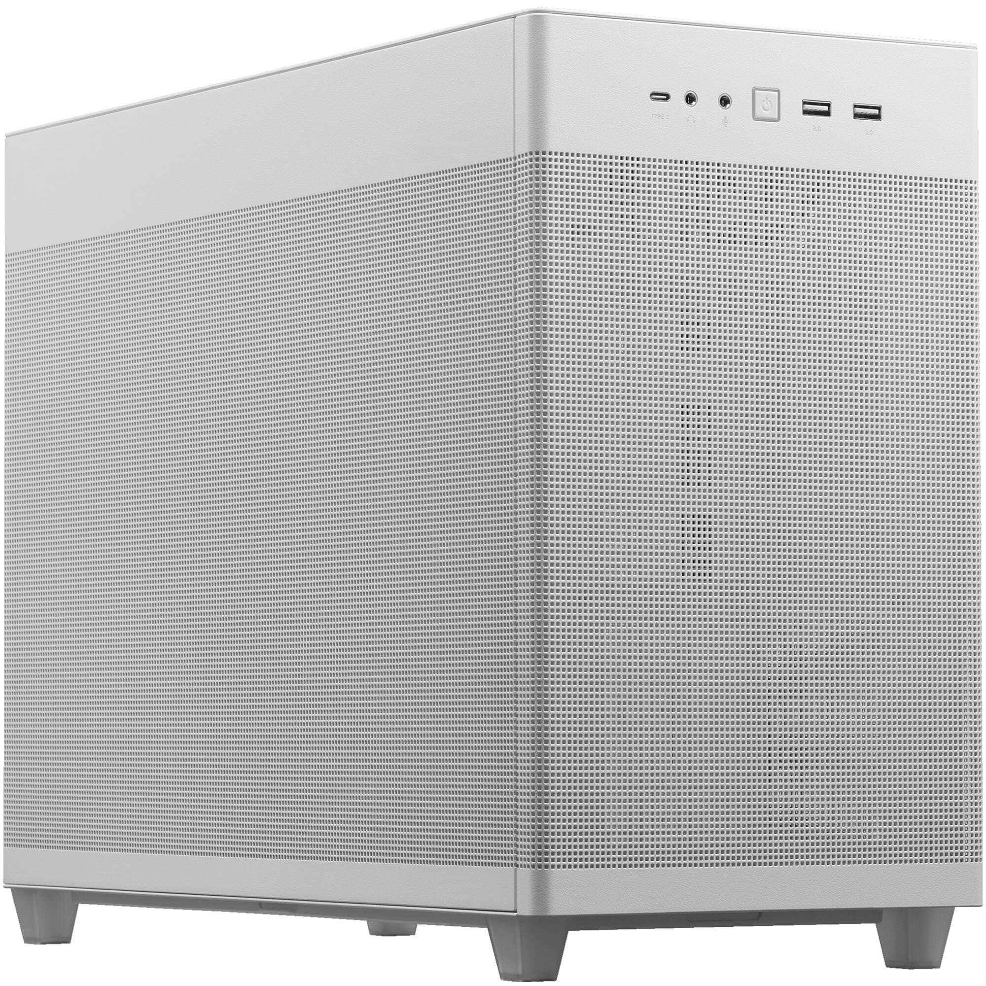 ASUS AP201 white mesh MicroATX mini tower computer case