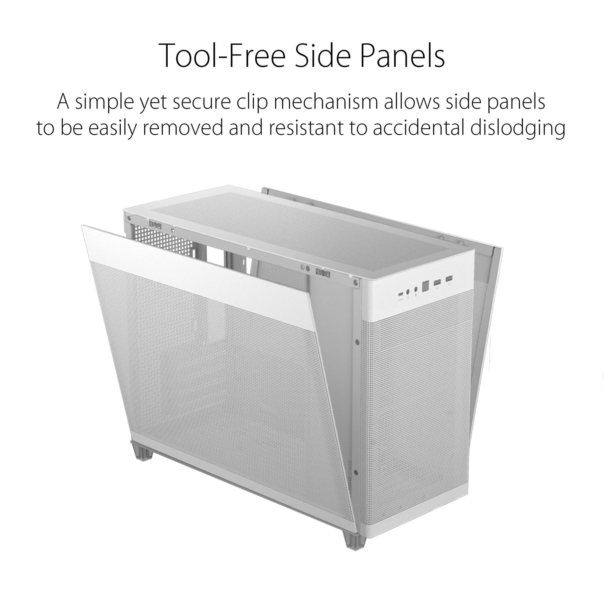 ASUS AP201 white mesh MicroATX mini tower computer case