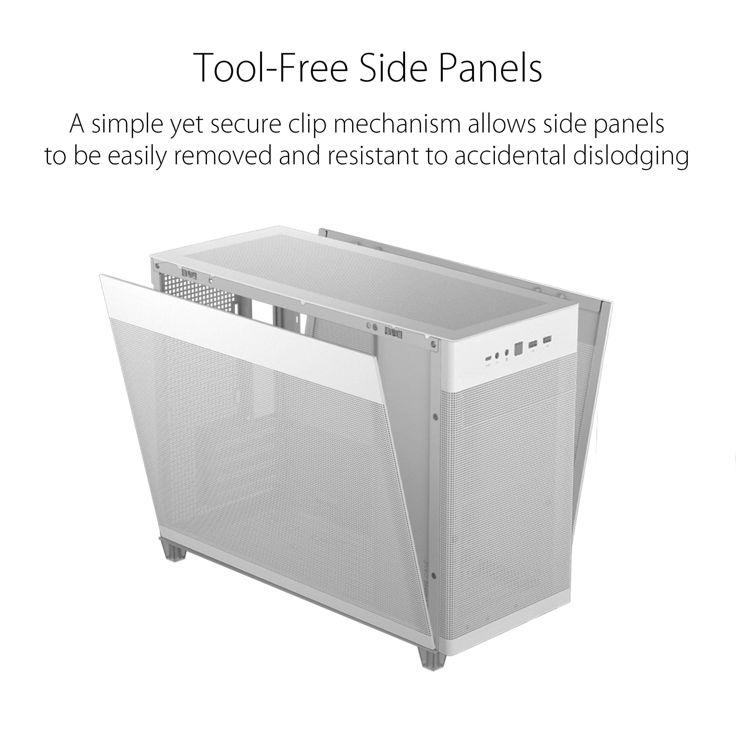 ASUS AP201 white mesh MicroATX mini tower computer case