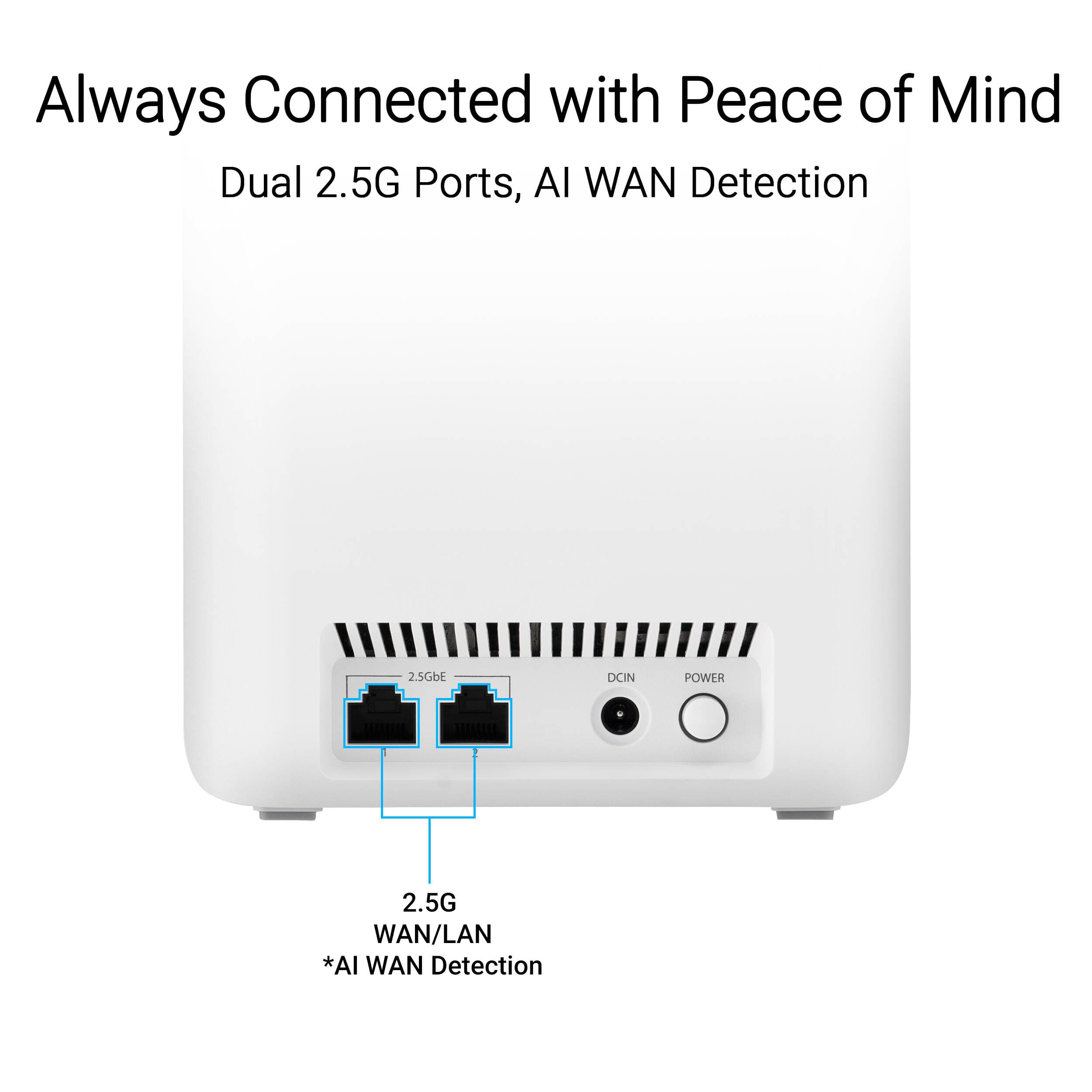 ASUS ZenWiFi BD4 3-pack dual-band Wi-Fi 7 mesh system with dual 2.5G ports