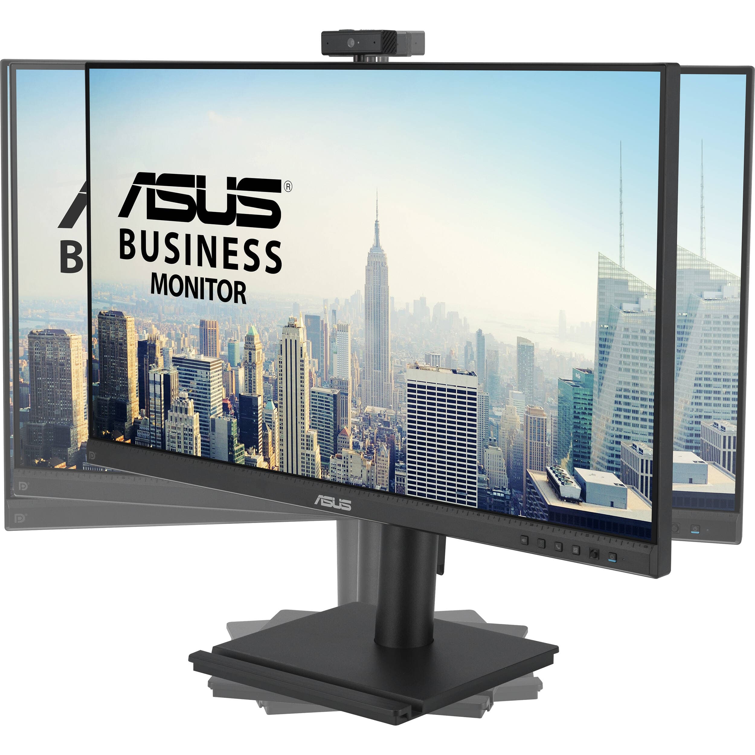 ASUS BE249QFK 24-inch Full HD IPS video conferencing monitor with webcam, mic array, and speakers