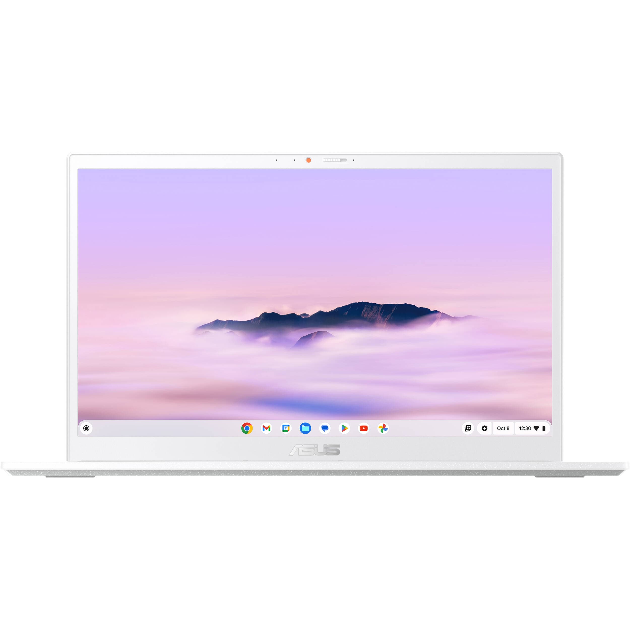 ASUS Chromebook Plus in white with 14-inch Full HD display and Intel Core i3-1215U