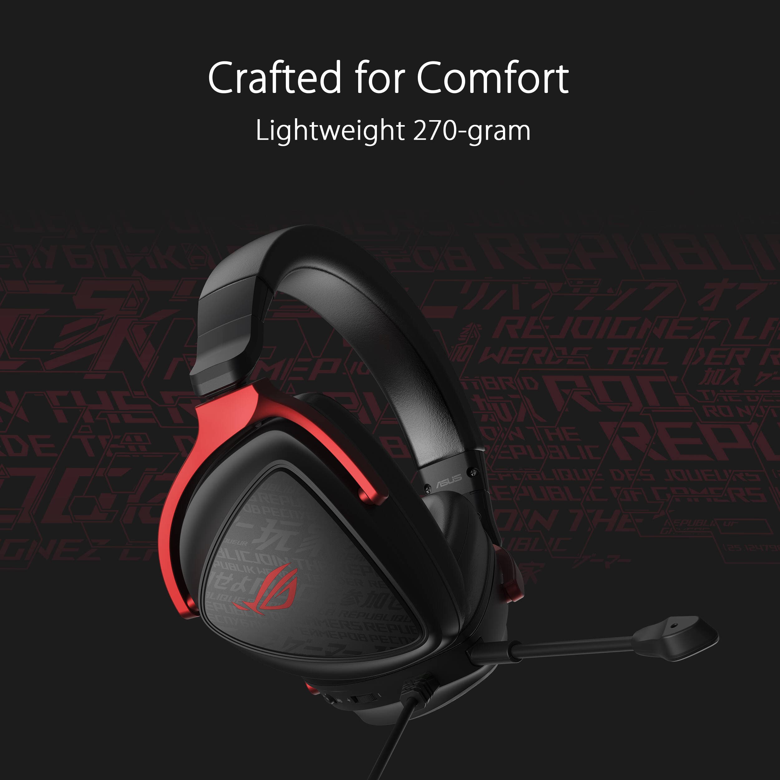 ASUS ROG Delta S Core wired gaming headset with 50 mm drivers and 7.1 surround sound