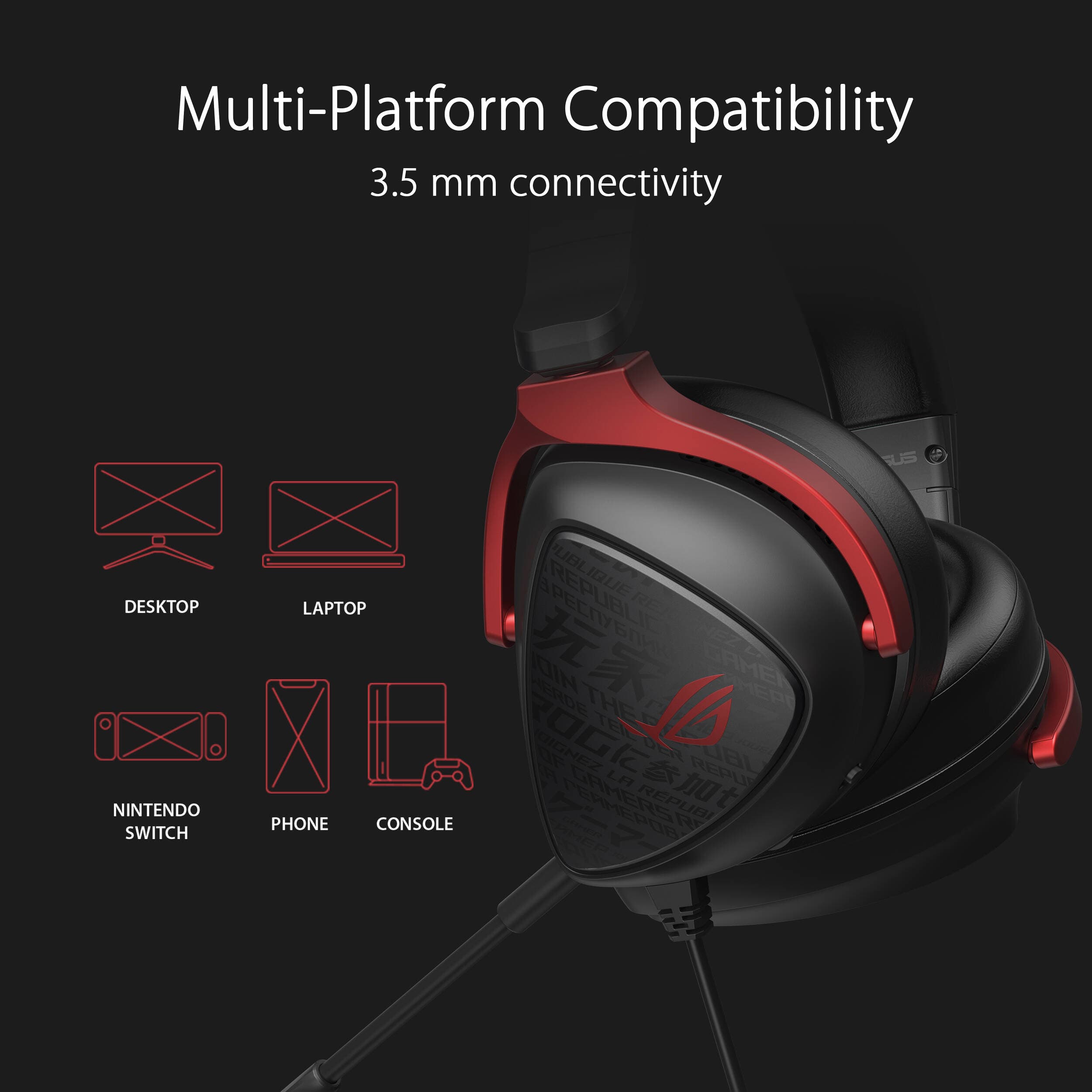 ASUS ROG Delta S Core wired gaming headset with 50 mm drivers and 7.1 surround sound