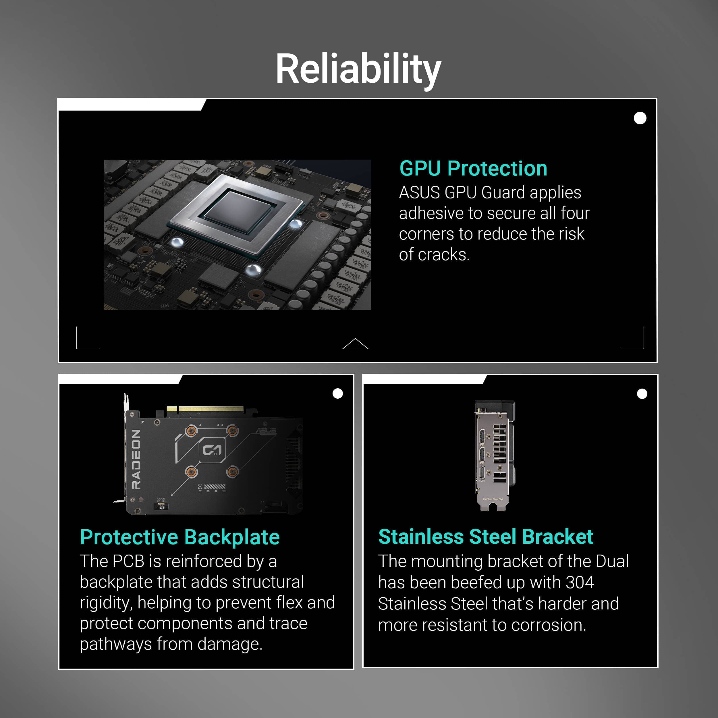 ASUS Dual Radeon RX 9060 XT 8GB GDDR6 graphics card with dual fans and 2.5-slot cooler