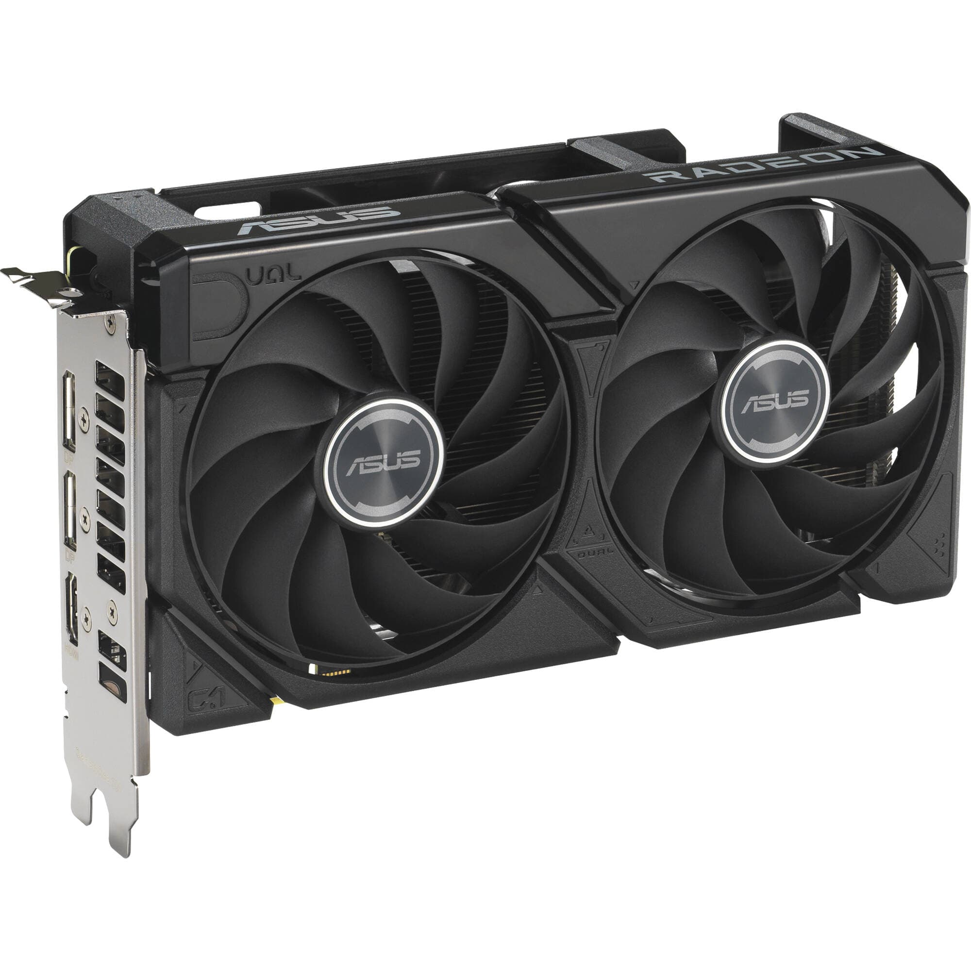 ASUS Dual Radeon RX 9060 XT 8GB GDDR6 graphics card with dual fans and 2.5-slot cooler
