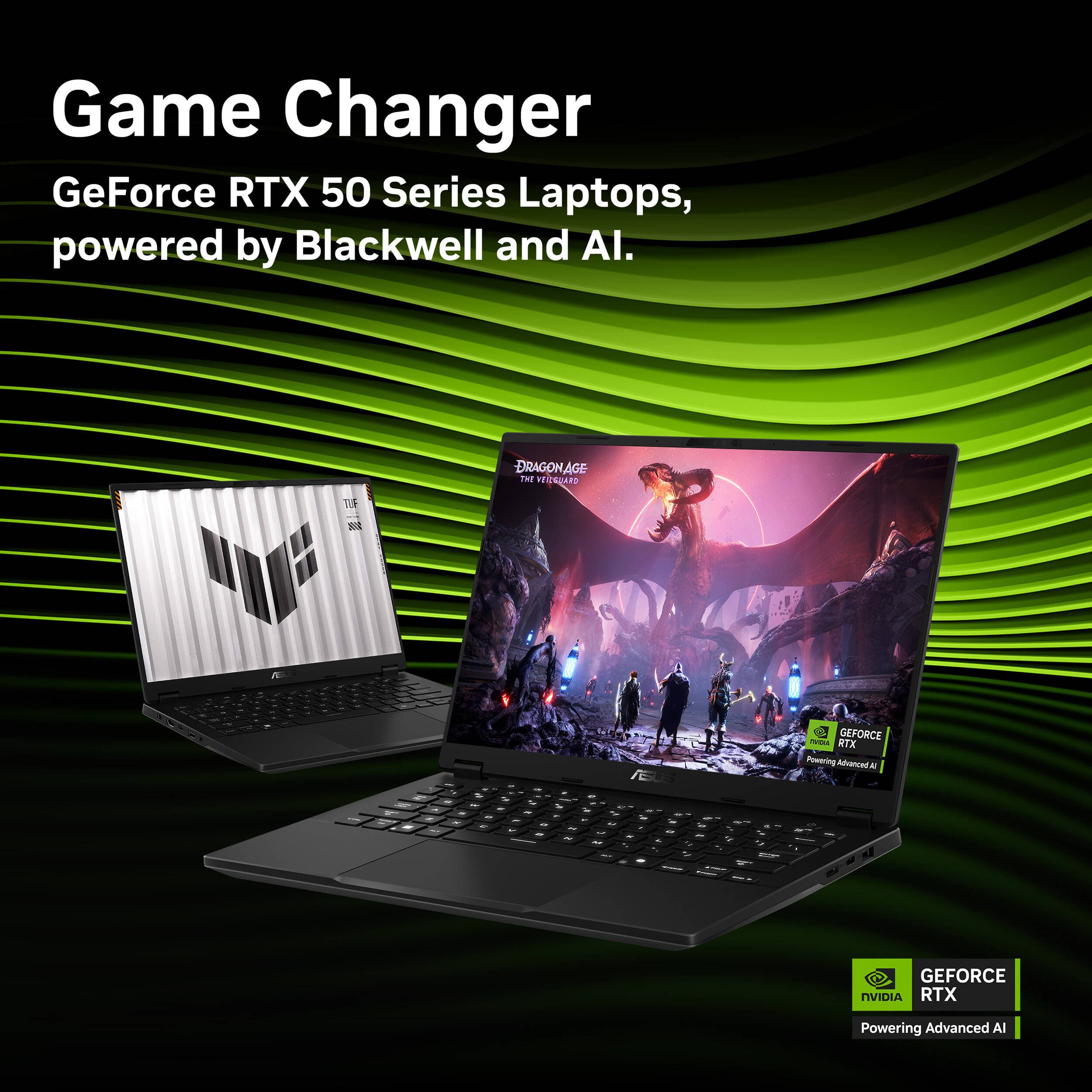 ASUS TUF Gaming 14-inch laptop in gray with WQXGA display and RTX graphics