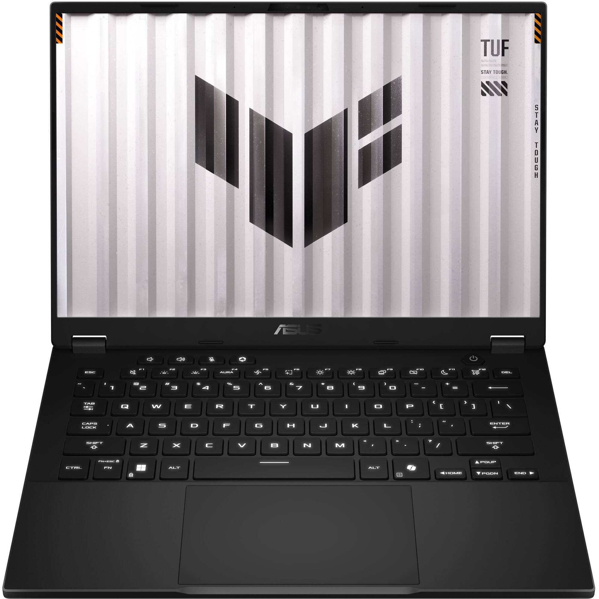 ASUS TUF Gaming 14-inch laptop in gray with WQXGA display and RTX graphics