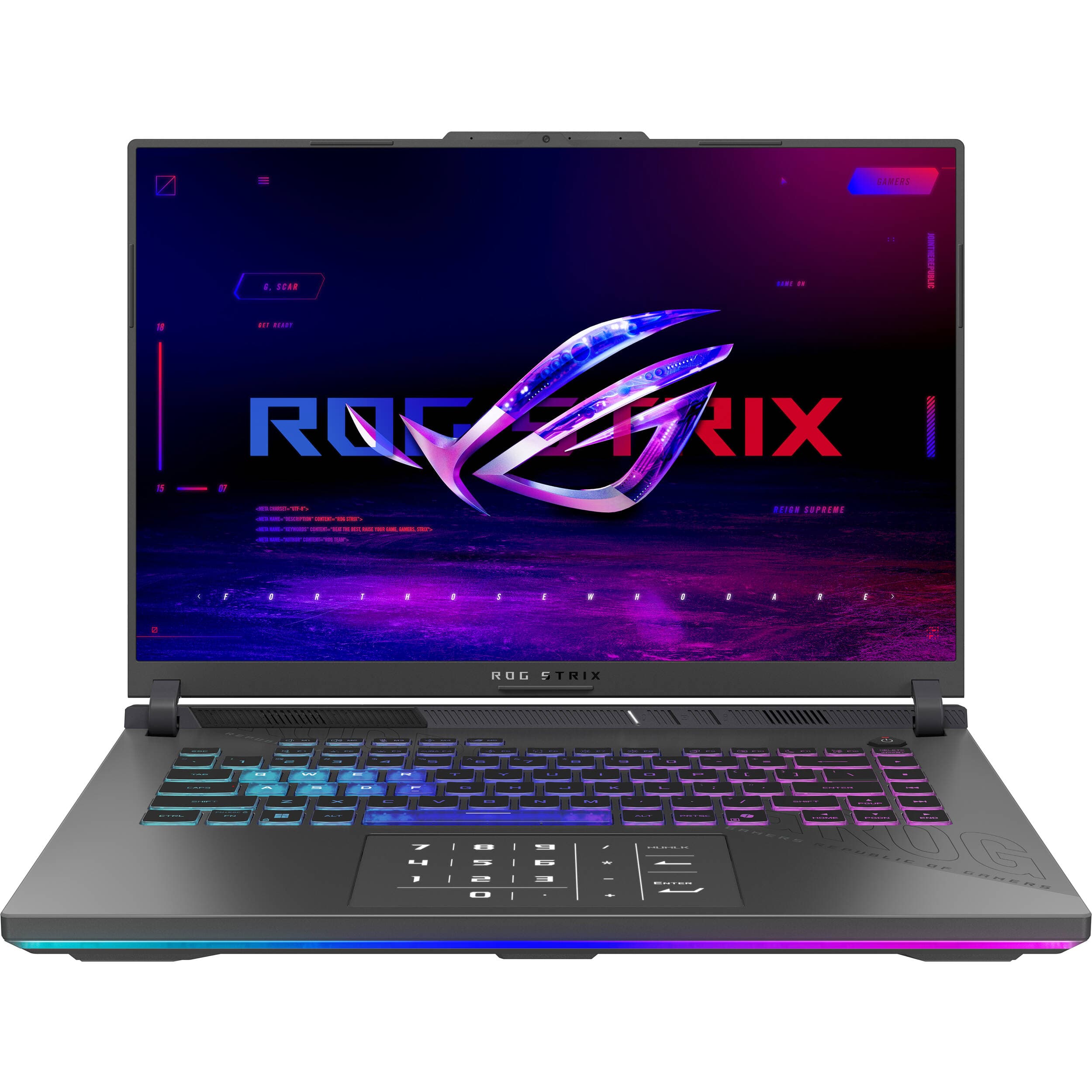 ASUS ROG Strix G614FP-DS96 gaming laptop in gray with 16-inch WQXGA display, Ryzen 9, and RTX 5070