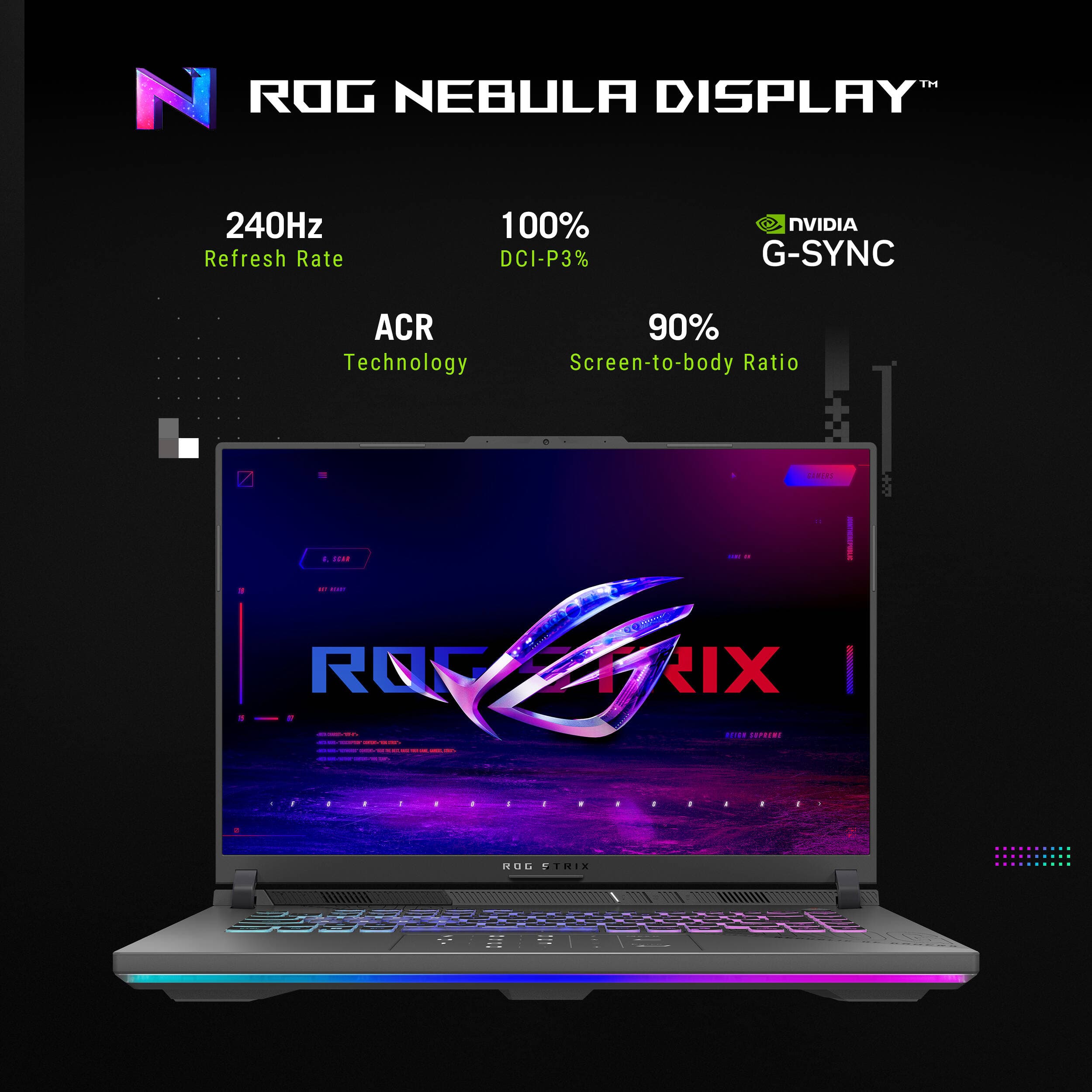 ASUS ROG Strix G614FP-DS96 gaming laptop in gray with 16-inch WQXGA display, Ryzen 9, and RTX 5070
