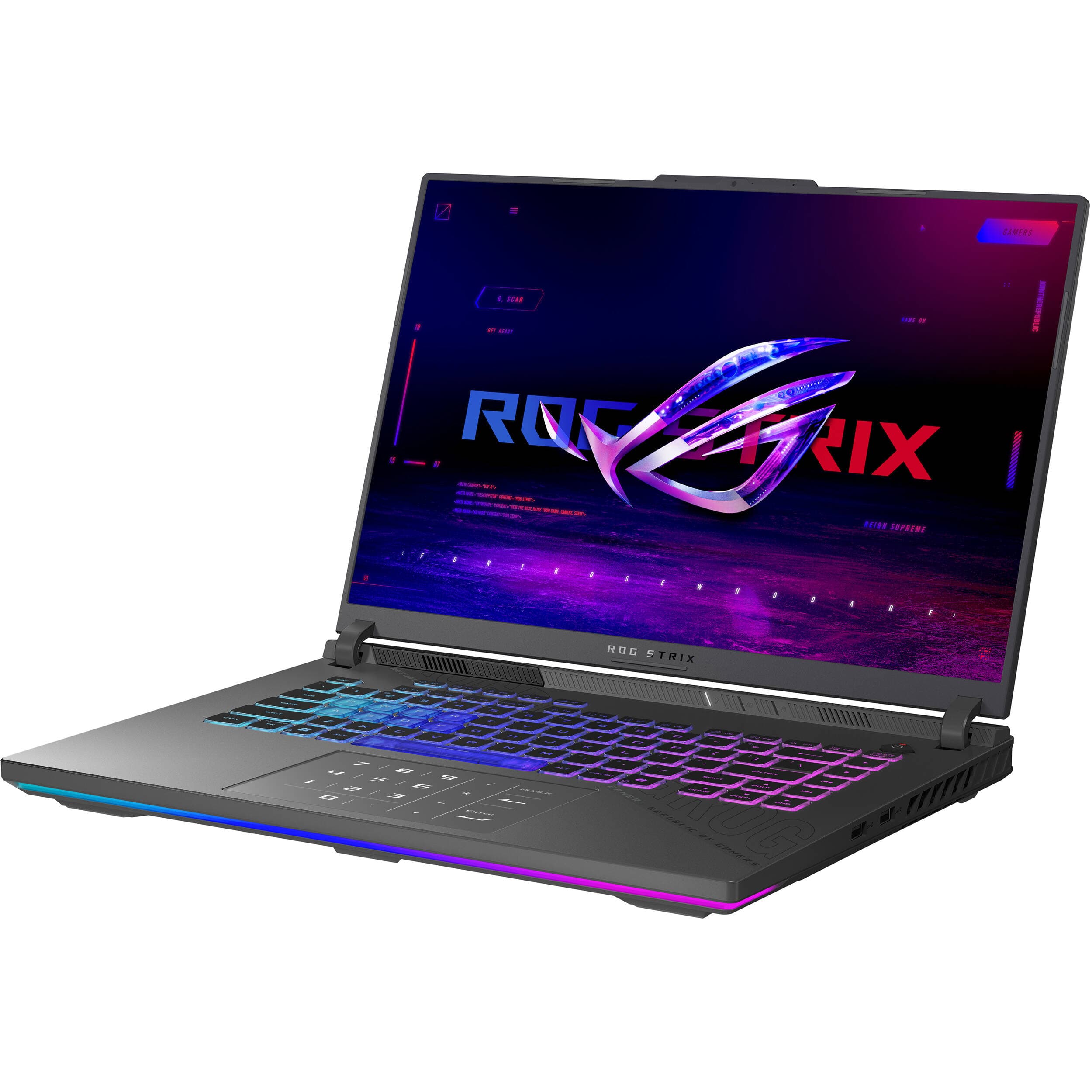 ASUS ROG Strix G614FP-DS96 gaming laptop in gray with 16-inch WQXGA display, Ryzen 9, and RTX 5070