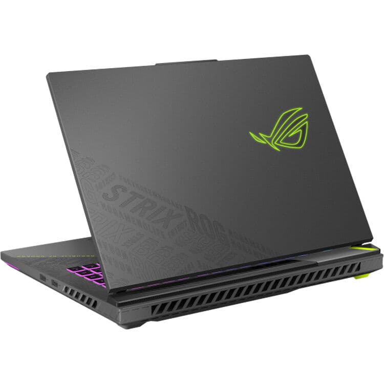 ASUS ROG Strix 16-inch gaming laptop with Ryzen 9 9955HXD, RTX 5070 Ti, and gray chassis