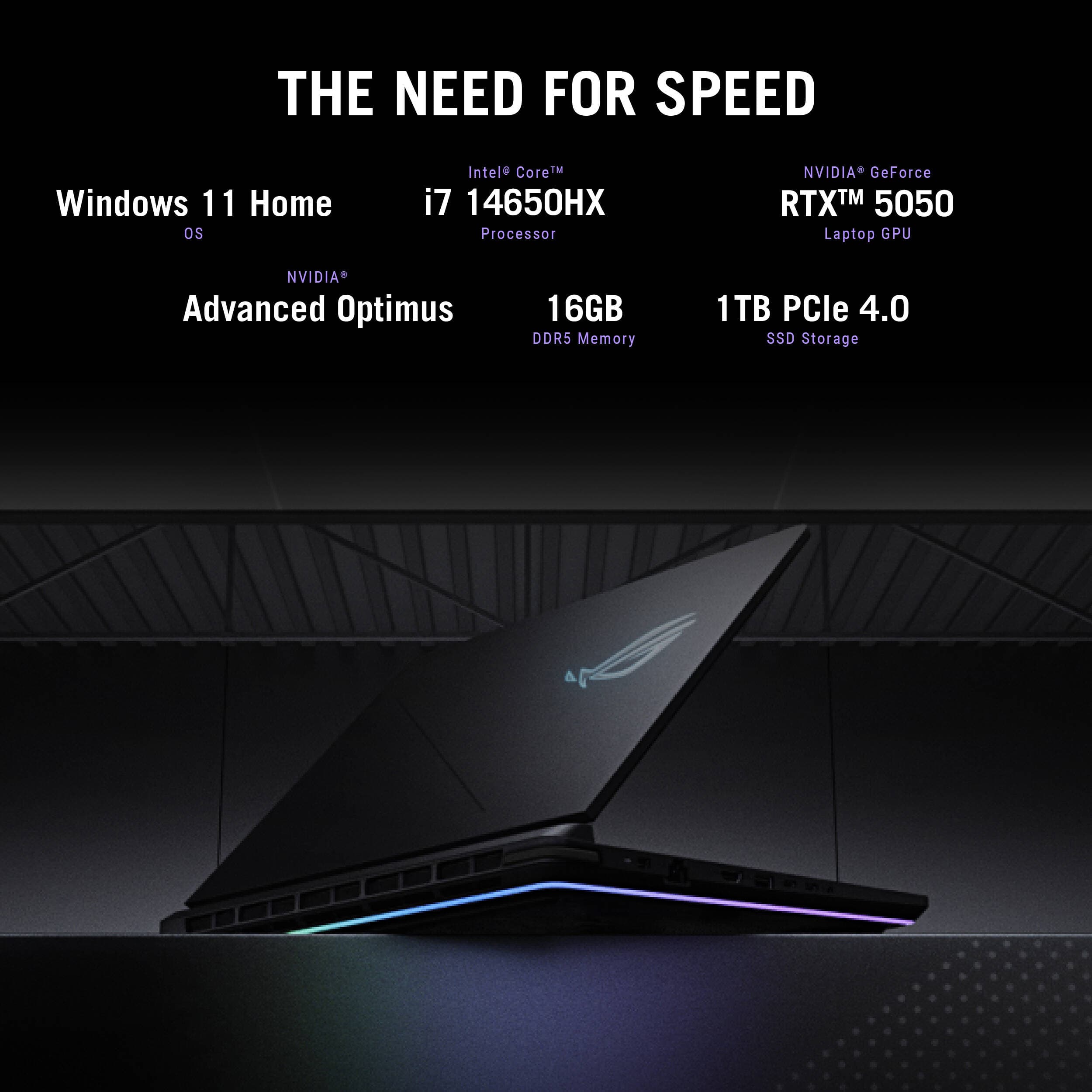 ASUS ROG Strix 16-inch gaming laptop with Intel Core i7 processor, RTX graphics, and gray chassis