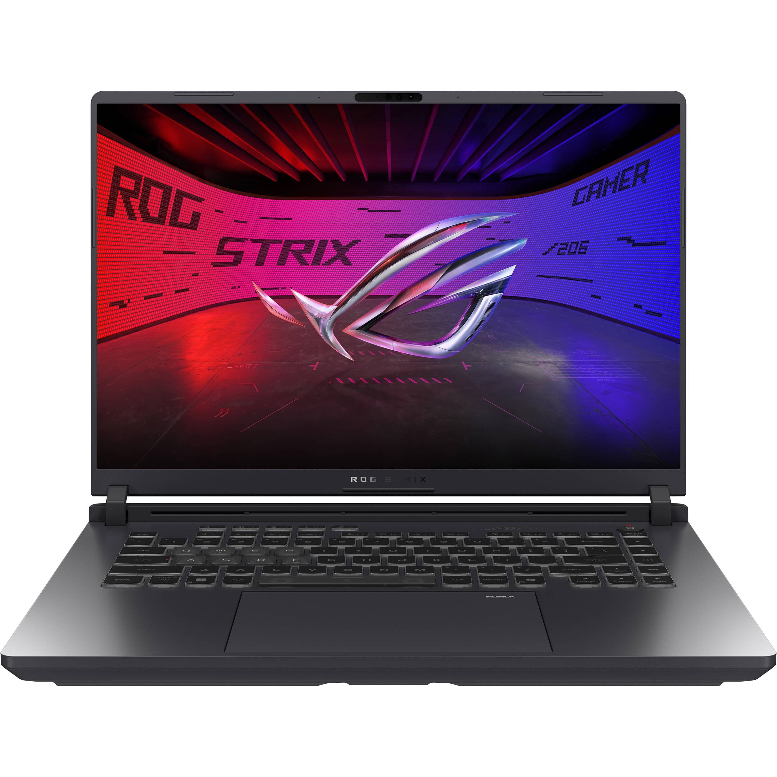ASUS ROG Strix 16-inch gray gaming laptop with Intel Core i9, RTX 5060, 16 GB RAM, and 1 TB SSD