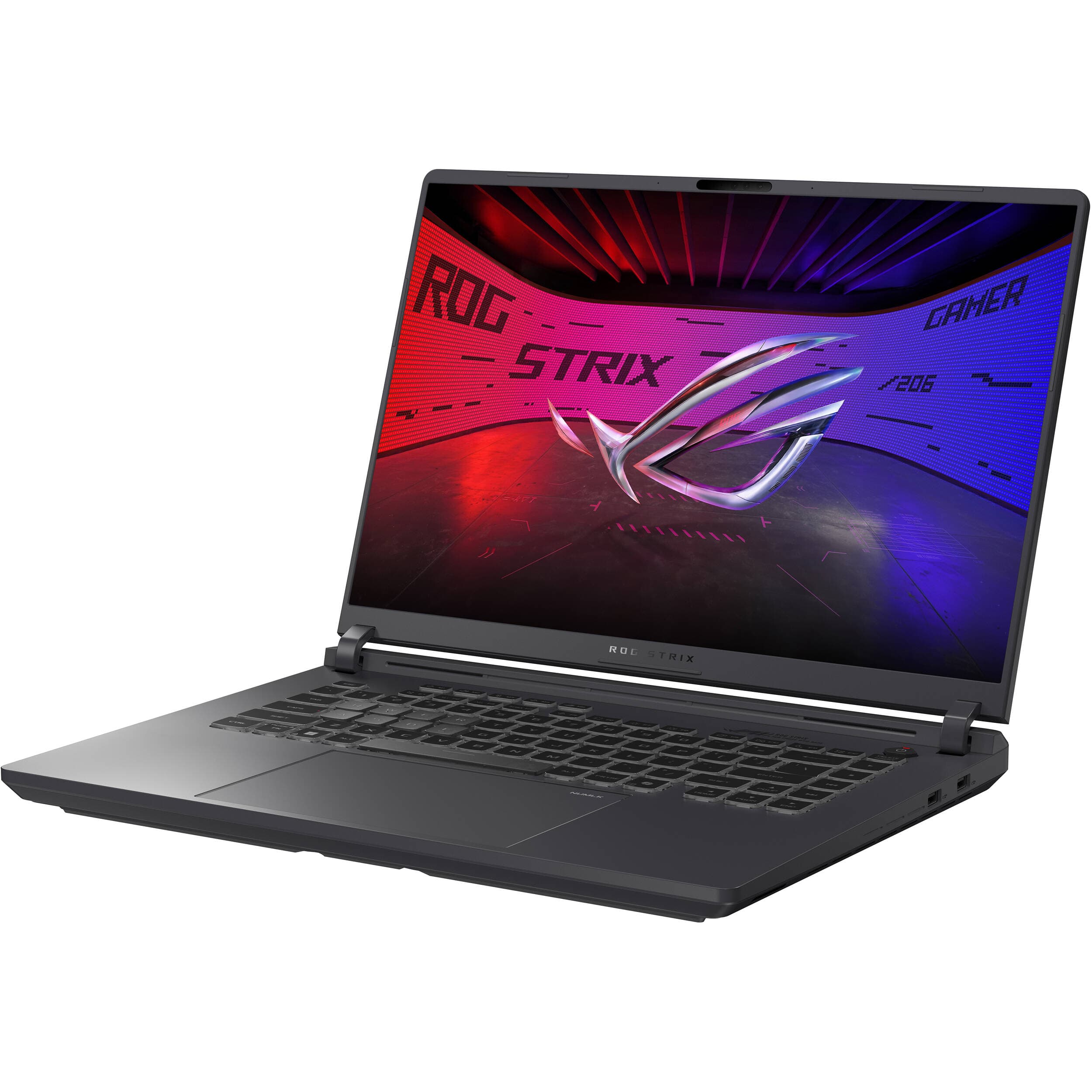 ASUS ROG Strix 16-inch gray gaming laptop with Intel Core i9, RTX 5060, 16 GB RAM, and 1 TB SSD