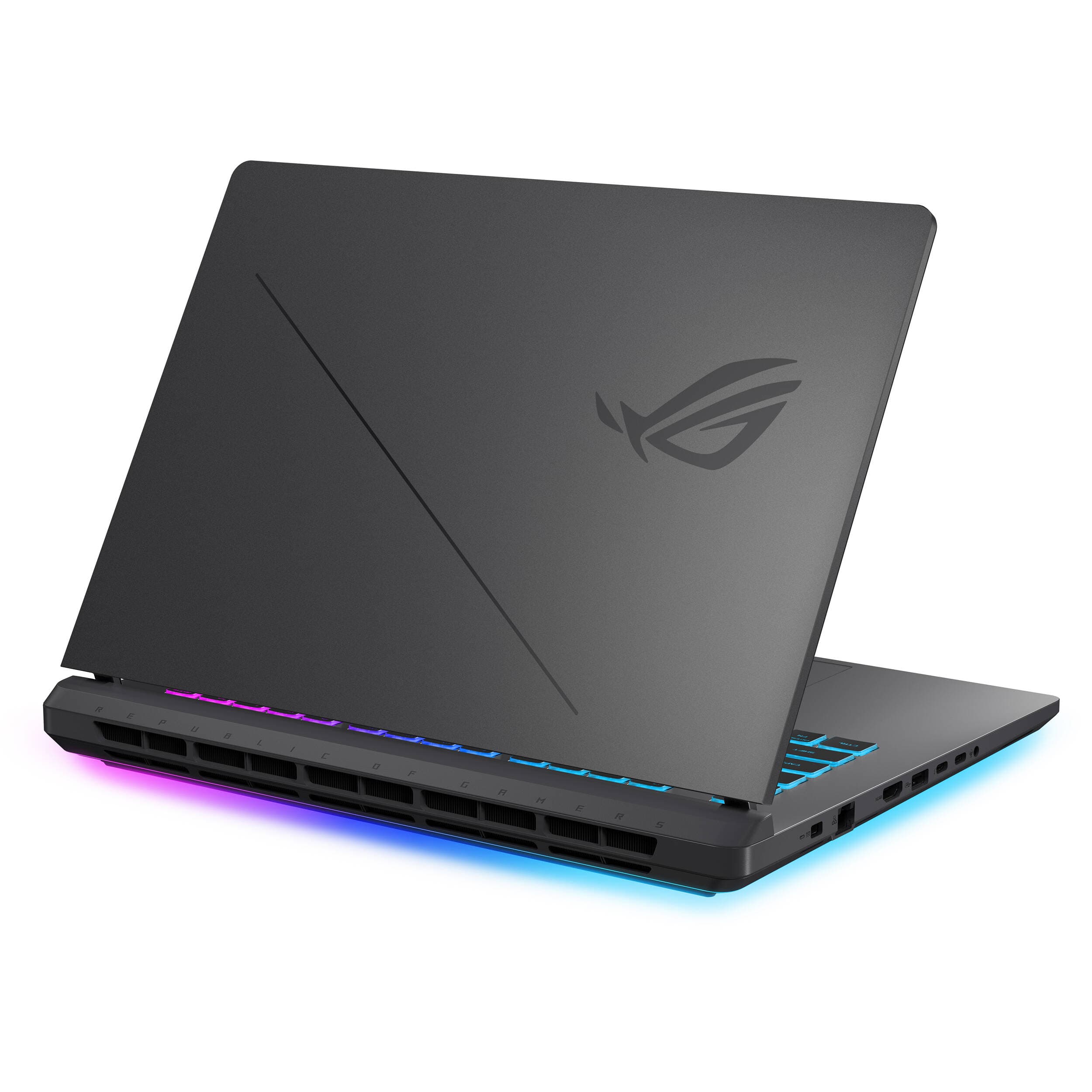 ASUS ROG Strix 16-inch gray gaming laptop with Intel Core i9, RTX 5060, 16 GB RAM, and 1 TB SSD
