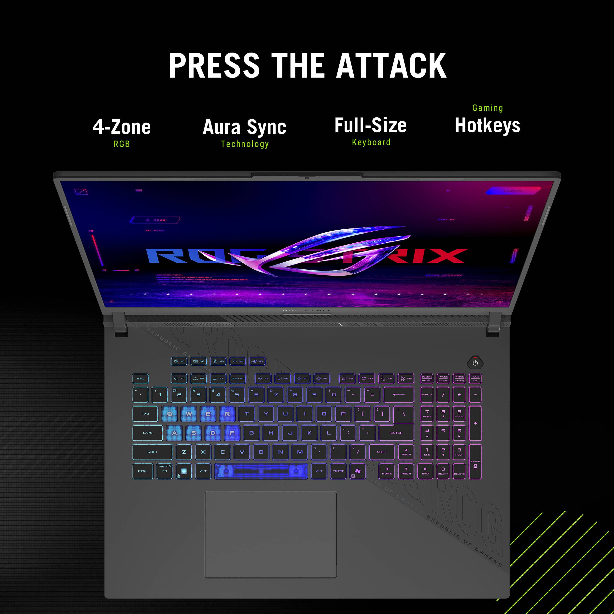 ASUS ROG Strix 18-inch gaming laptop in gray with Ryzen 9 8940HX, RTX 5060, and WQXGA display